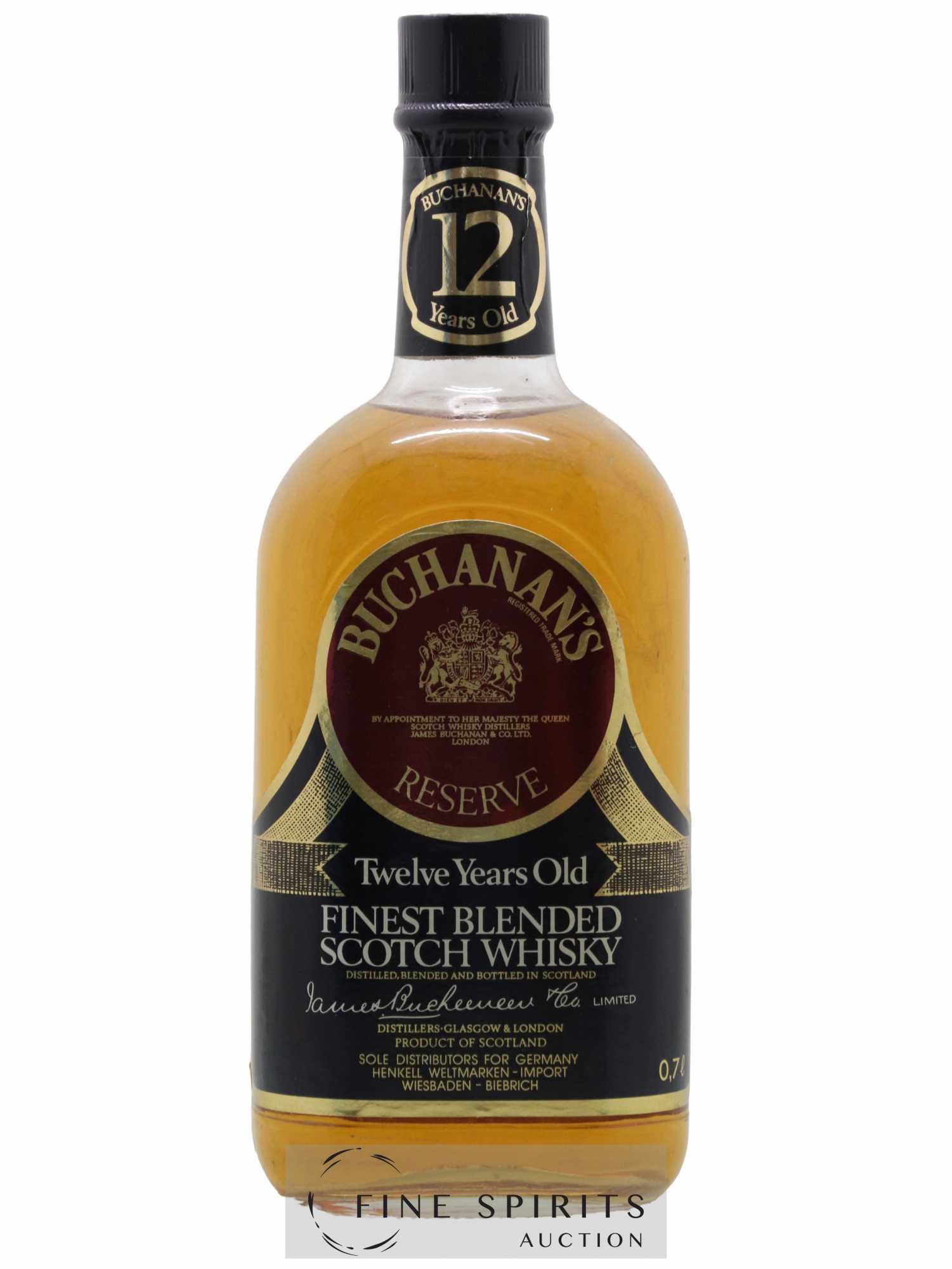 Buy Whisky BUCHANAN'S 12 years Reserve finest blended Scotch (lot