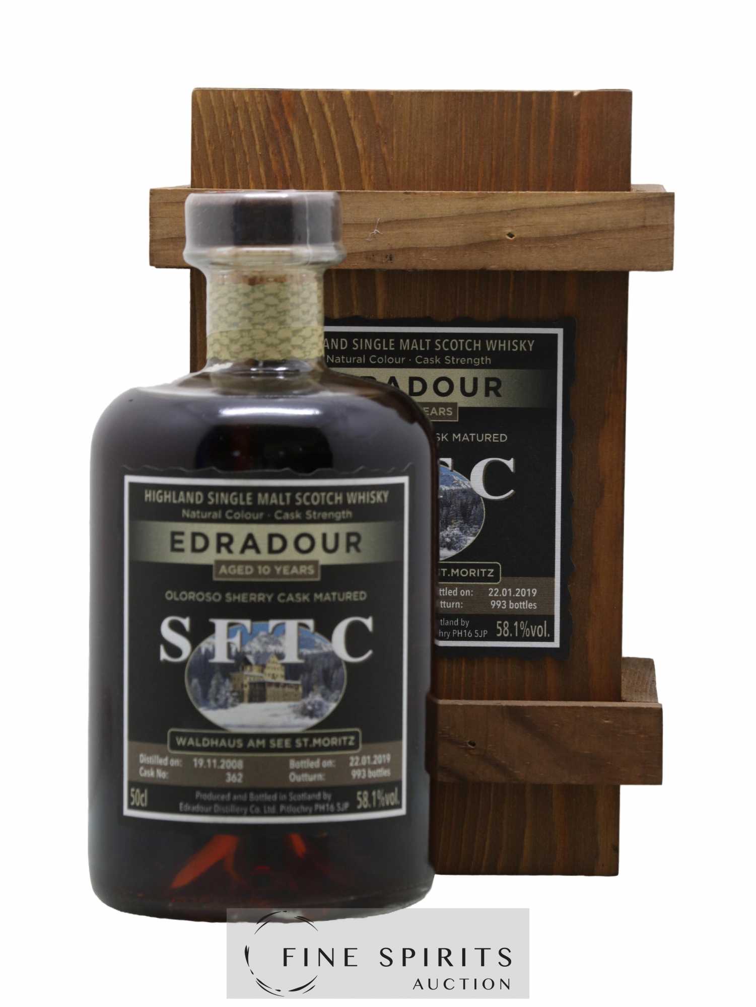 Edradour 10 years 2008 Of. SFTC Cask n°362 -- One of 993 - bottled 2019