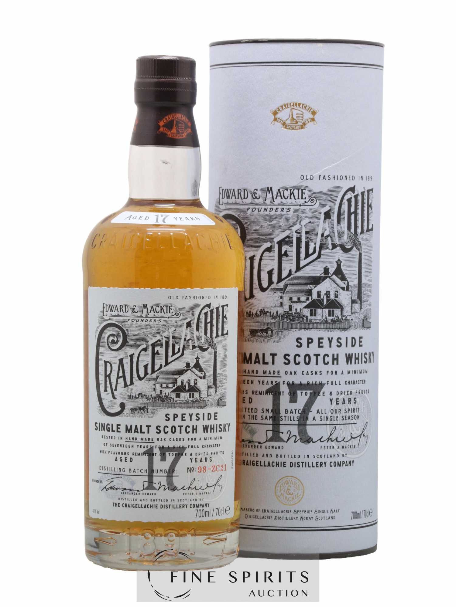 Craigellachie 17 years Of. Batch n°98-ZC21
