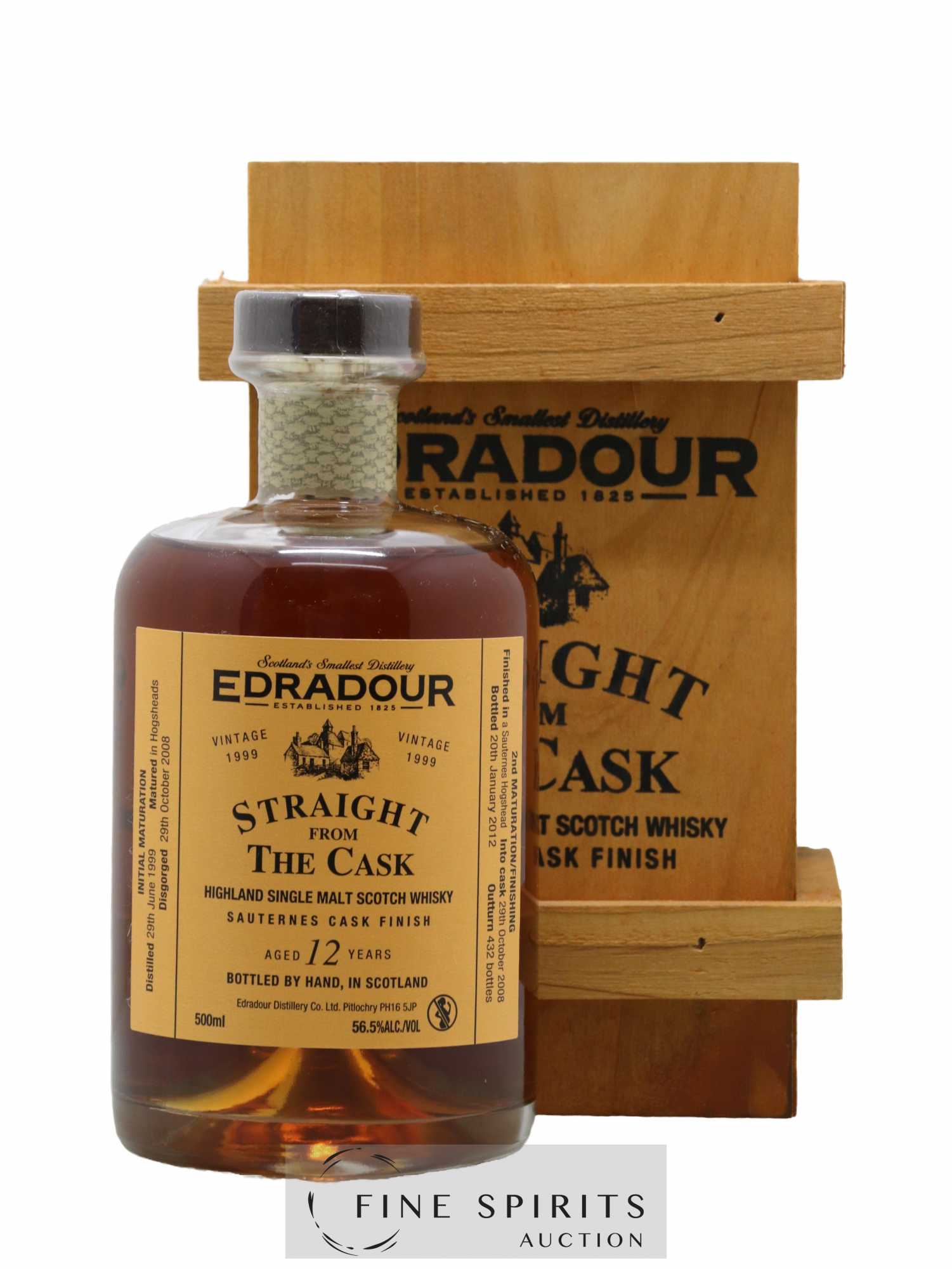 Edradour 12 years 1999 Of. Straight from the Cask Sauternes Finish - One of 432 - bottled 2012