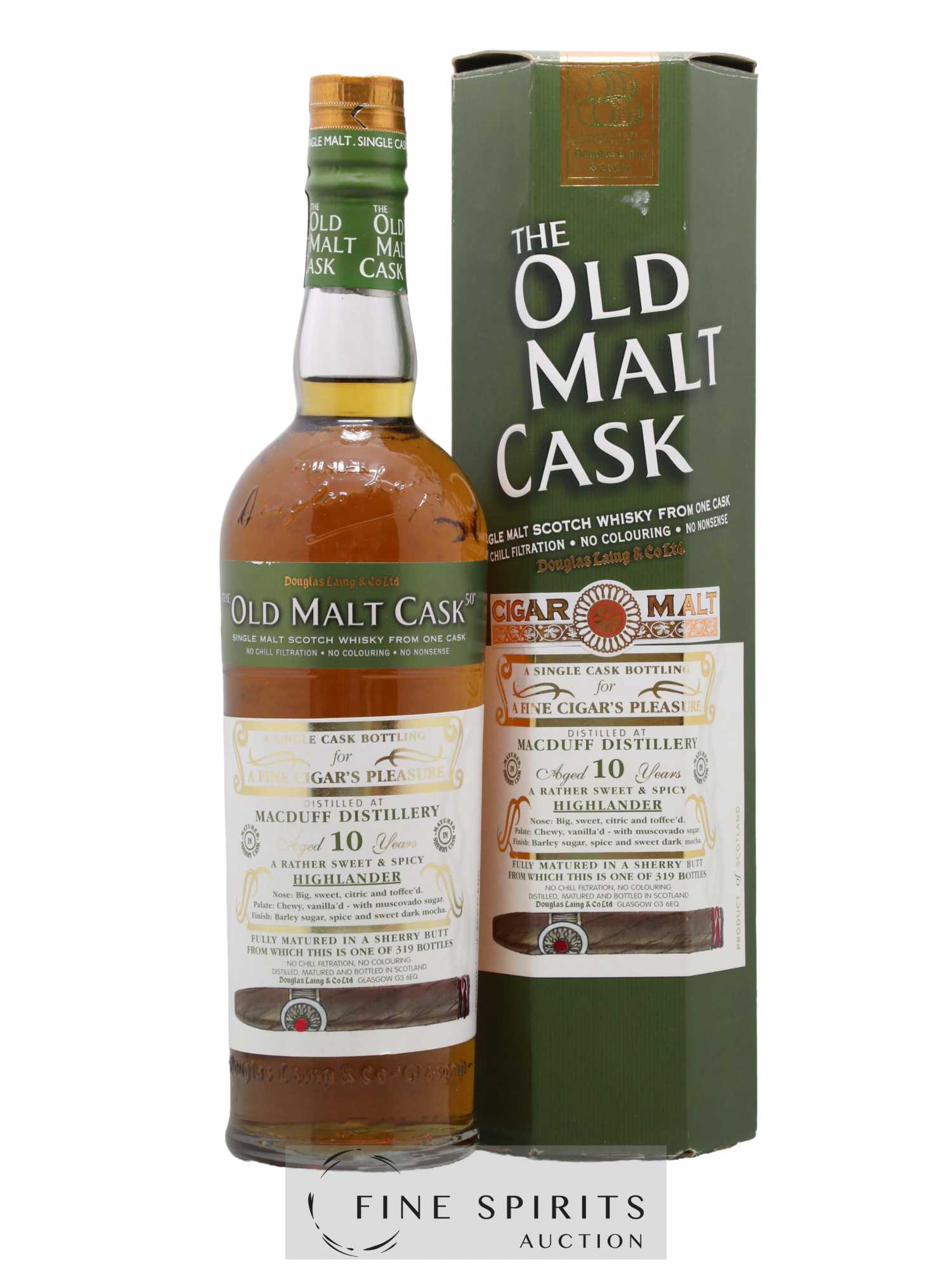 Macduff 10 years Douglas Laing One of 319 A Fine Cigar's Pleasure The Old Malt Cask