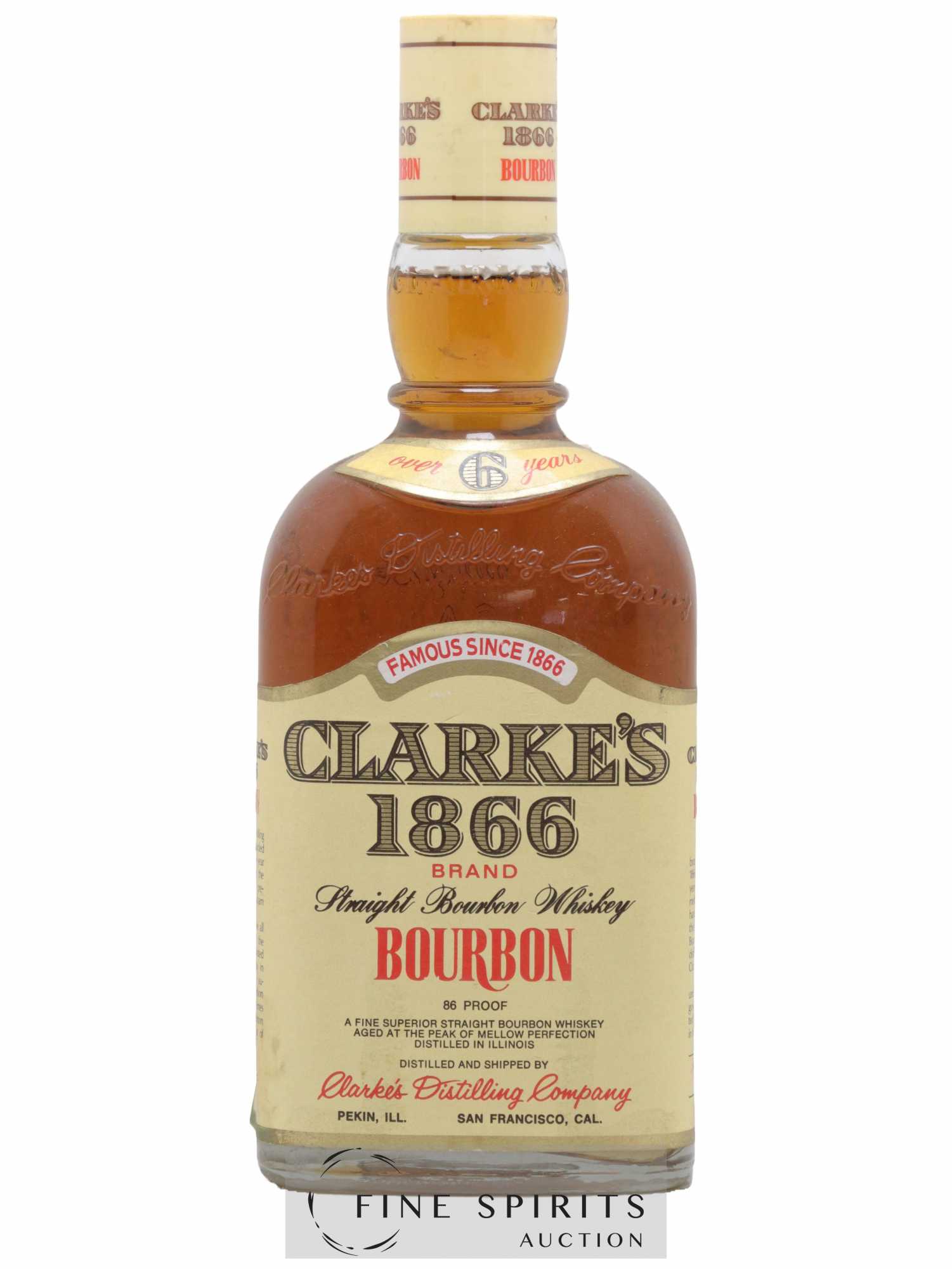 Buy Bourbon CLARKE'S 1866 6 years Straight Bourbon (lot: 246)