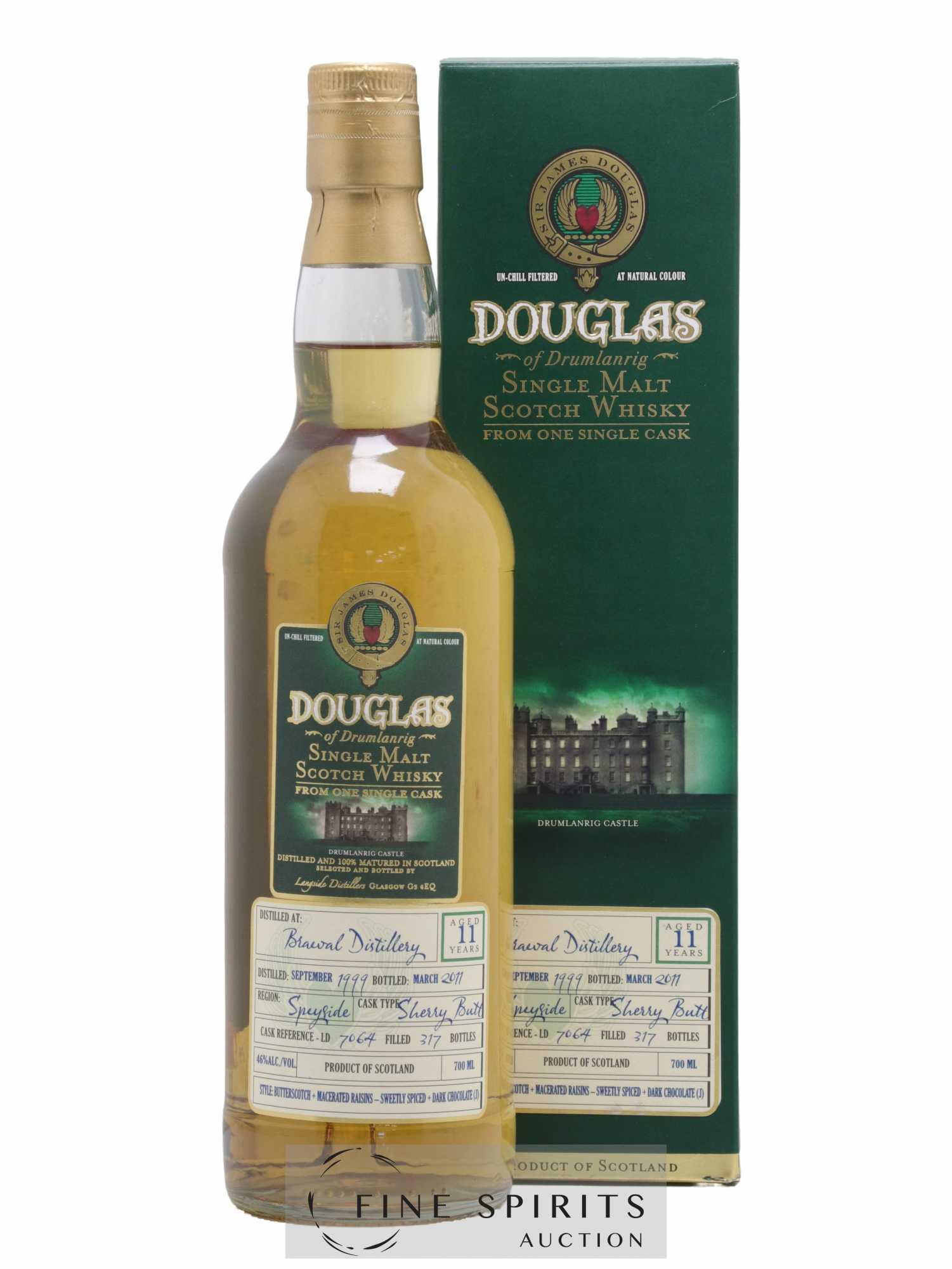 Braeval 11 years 1999 Douglas of Drumlanrig Cask Ref LD 7064 - One of 317 - bottled 2011