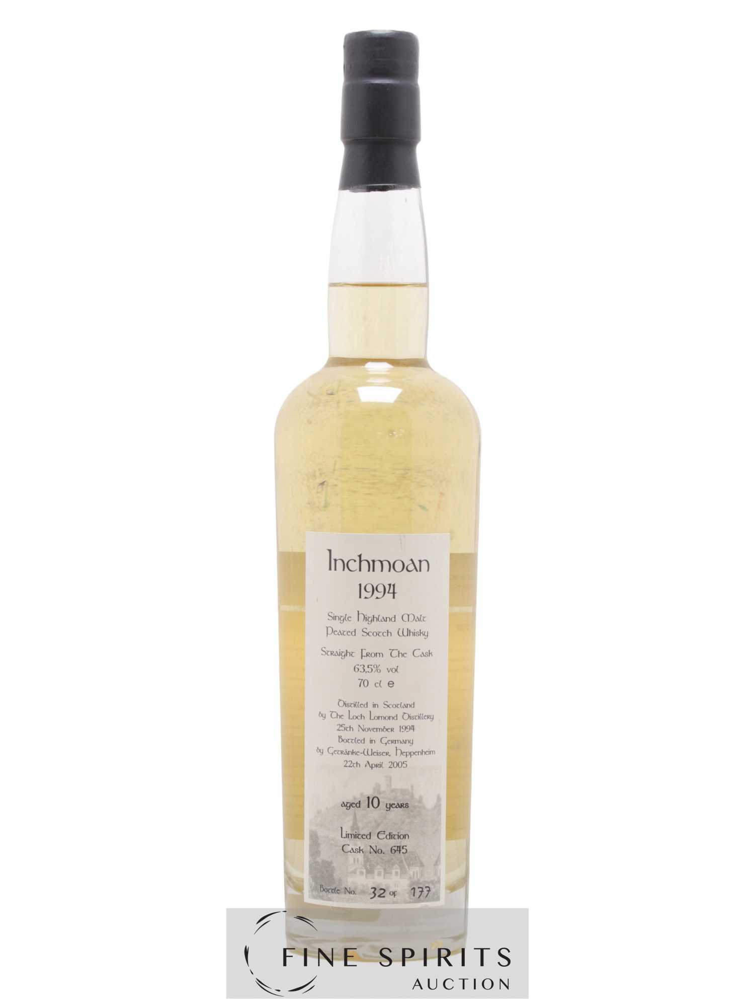 Inchmoan 10 years 1994 Geränke-Weiser Cask n°645 - One of 177 - bottled 2005 Limited Edition