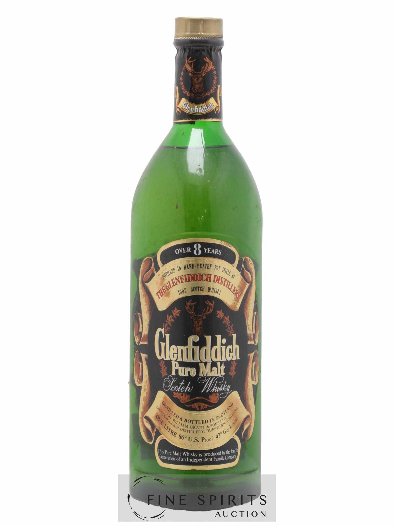 Glenfiddich 8 years Of. Pure Malt 86° U.S. Proof (1L)