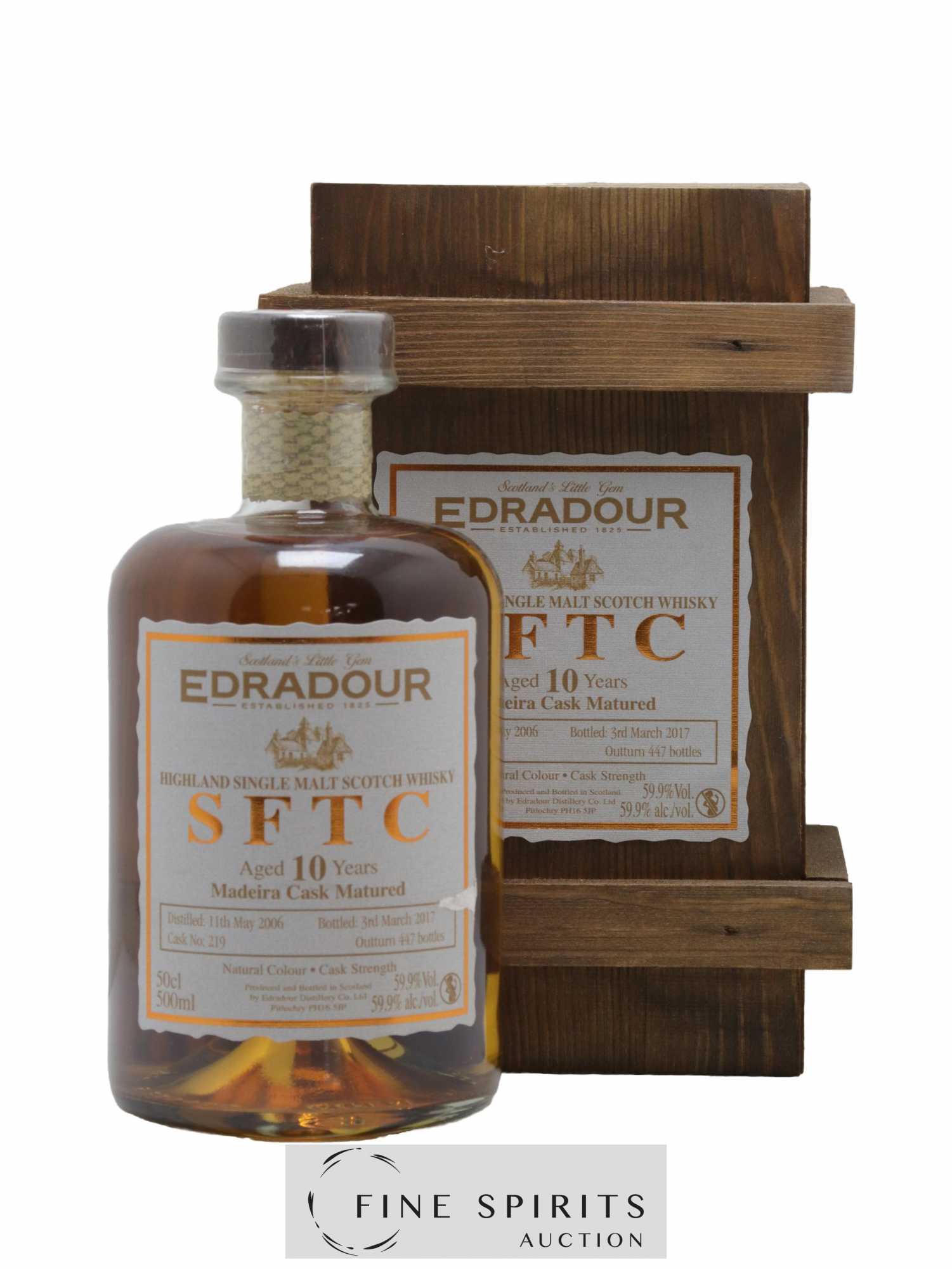 Edradour 10 years 2006 Of. SFTC Madeira Cask n°219 - One of 447 - bottled 2017