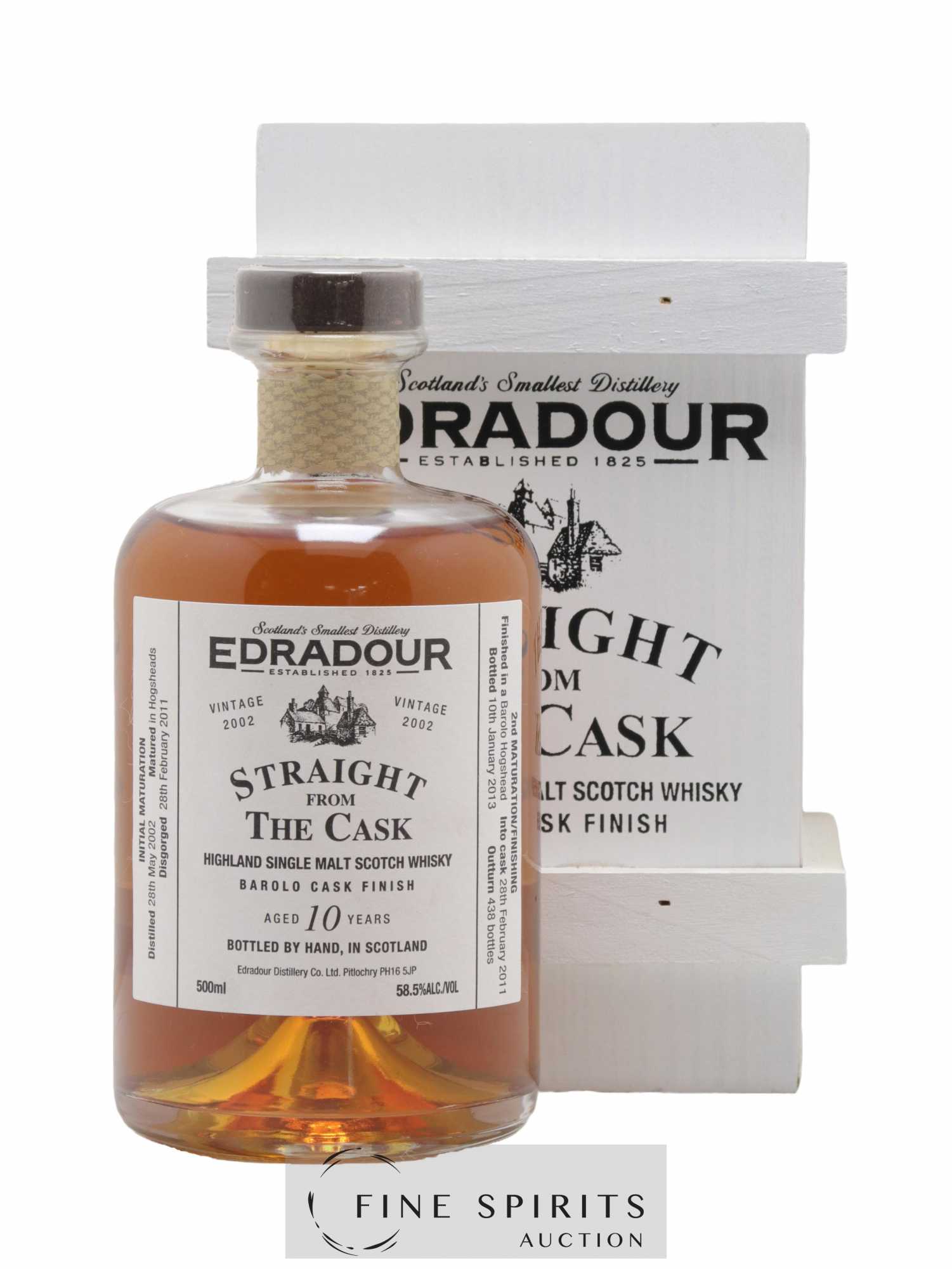 Edradour 10 years 2002 Of. Barolo Finish One of 438 - bottled 2013 Straight from the Cask