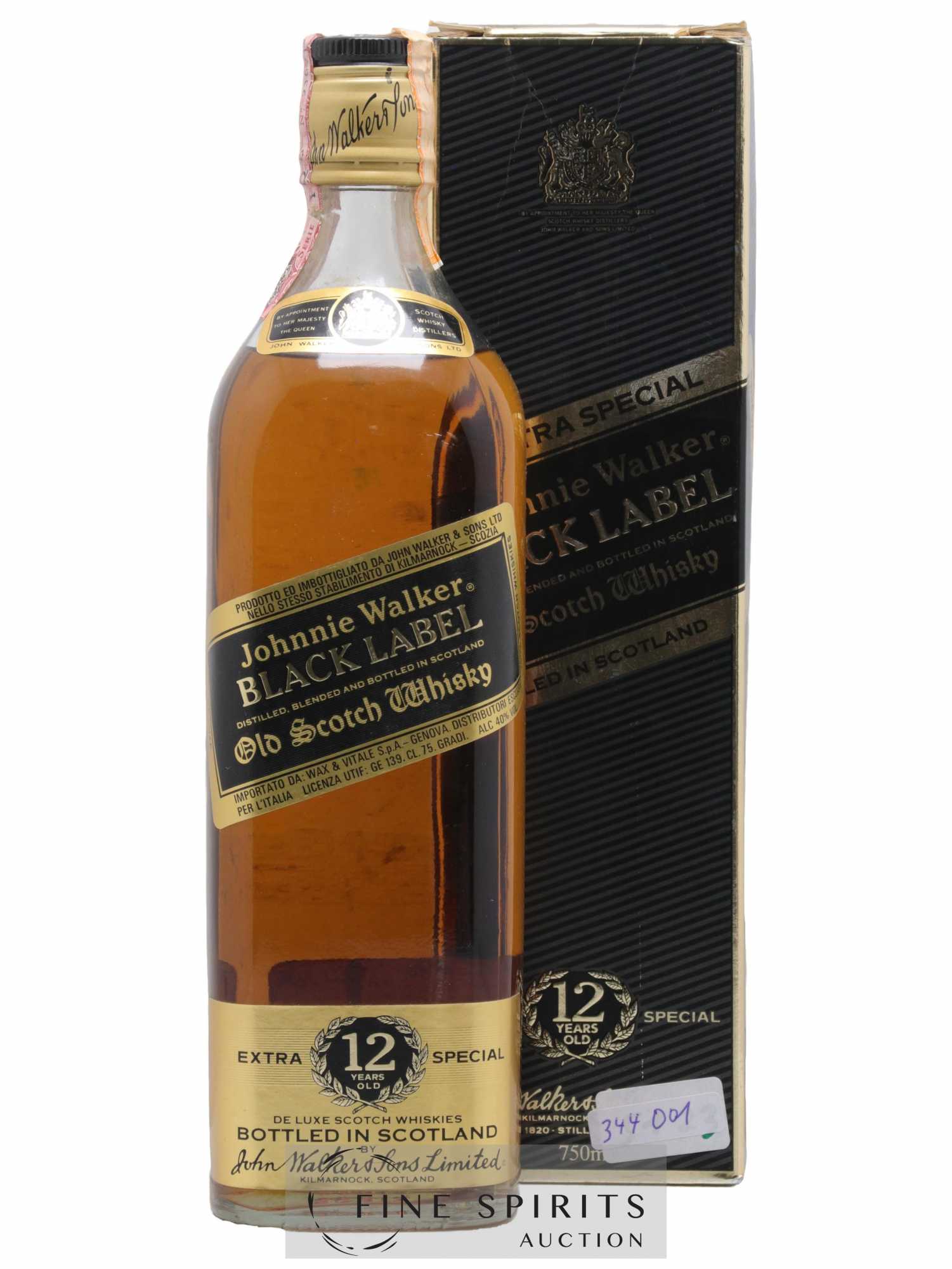 Johnnie Walker 12 years Of. Extra Special Black Label (75cl.)
