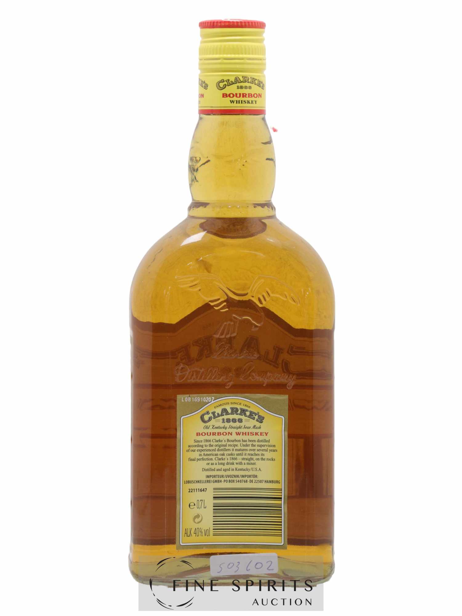 Buy Bourbon CLARKE'S 1866 Bourbon (lot: 226)