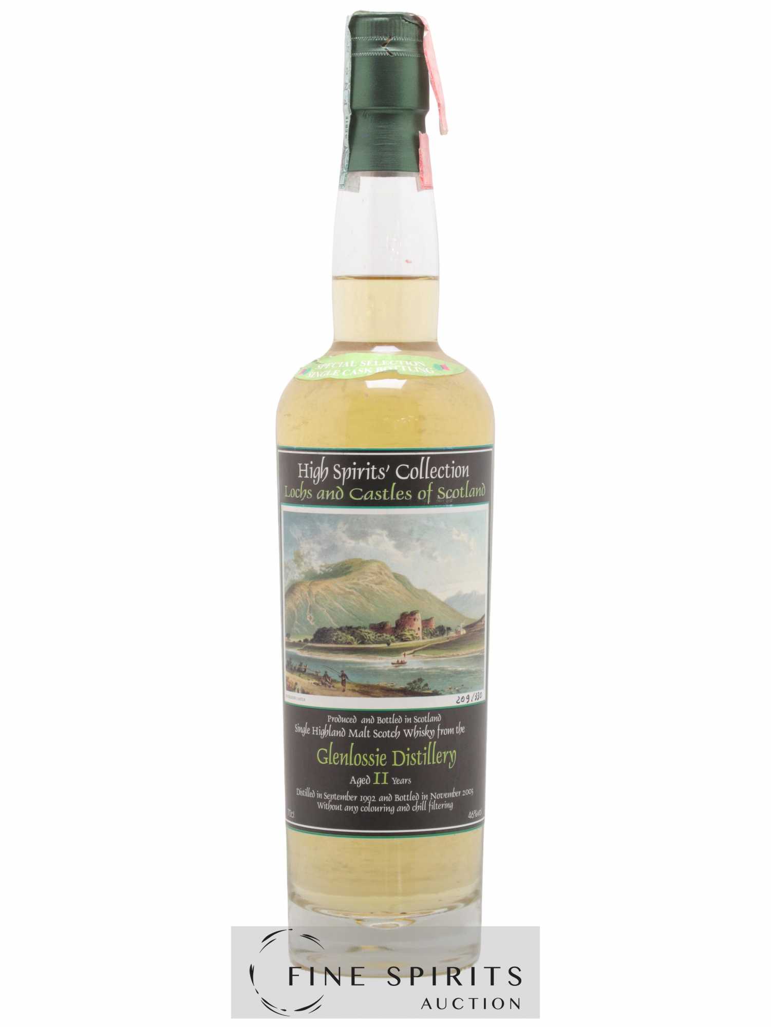 Glenlossie 11 years 1992 High Spirit's Collection One of 330 - bottled 2003 Lochs and Castles