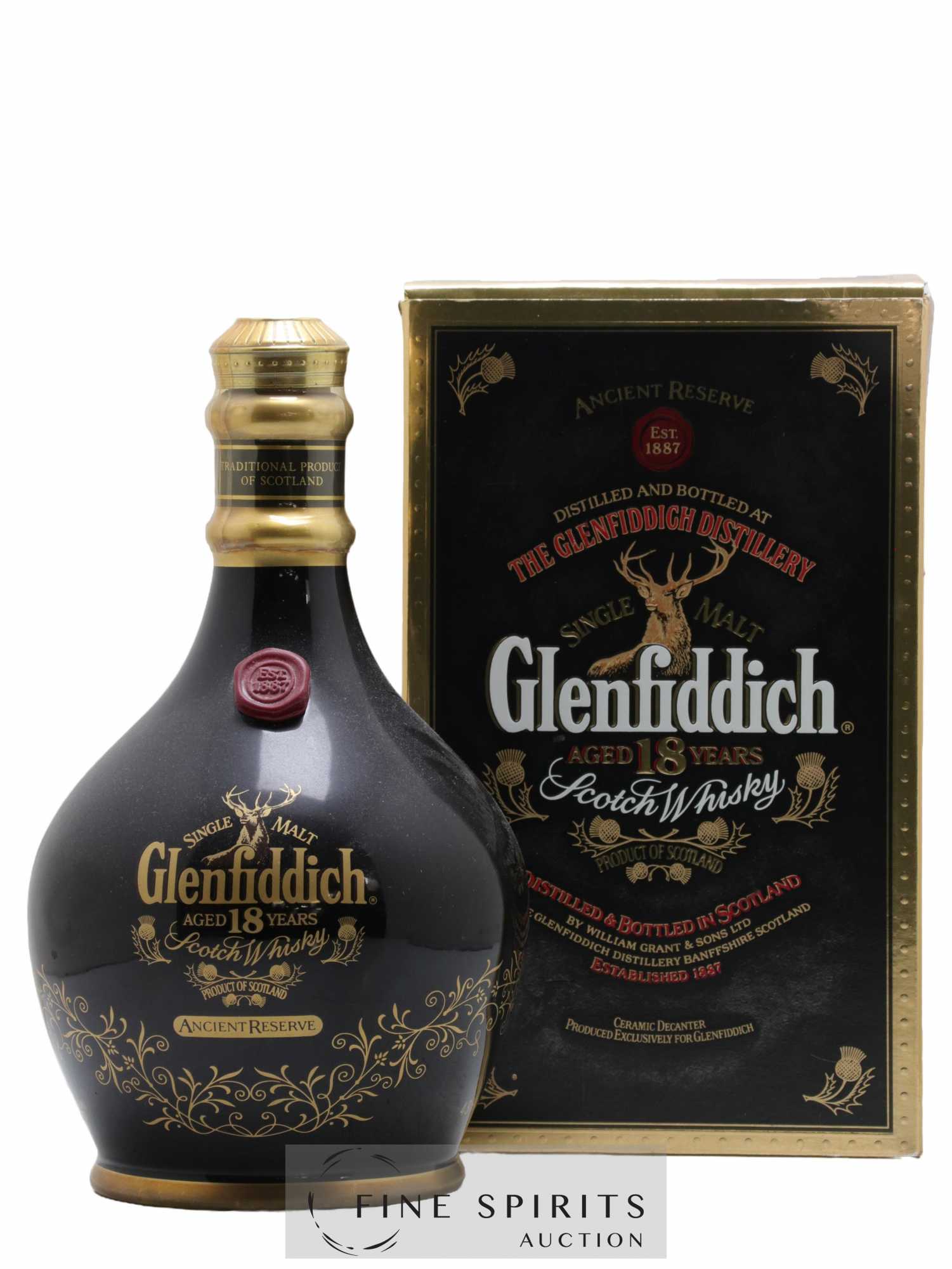 Glenfiddich 18 years Of. Ancient Reserve Black Decanter
