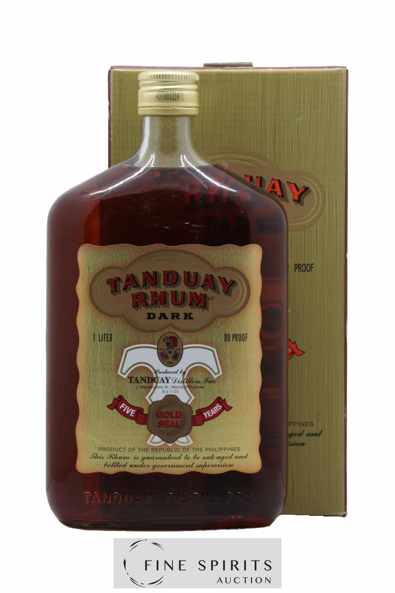 Buy Rhum TANDUAY Rhum Dark 5 years (lot: 1122)