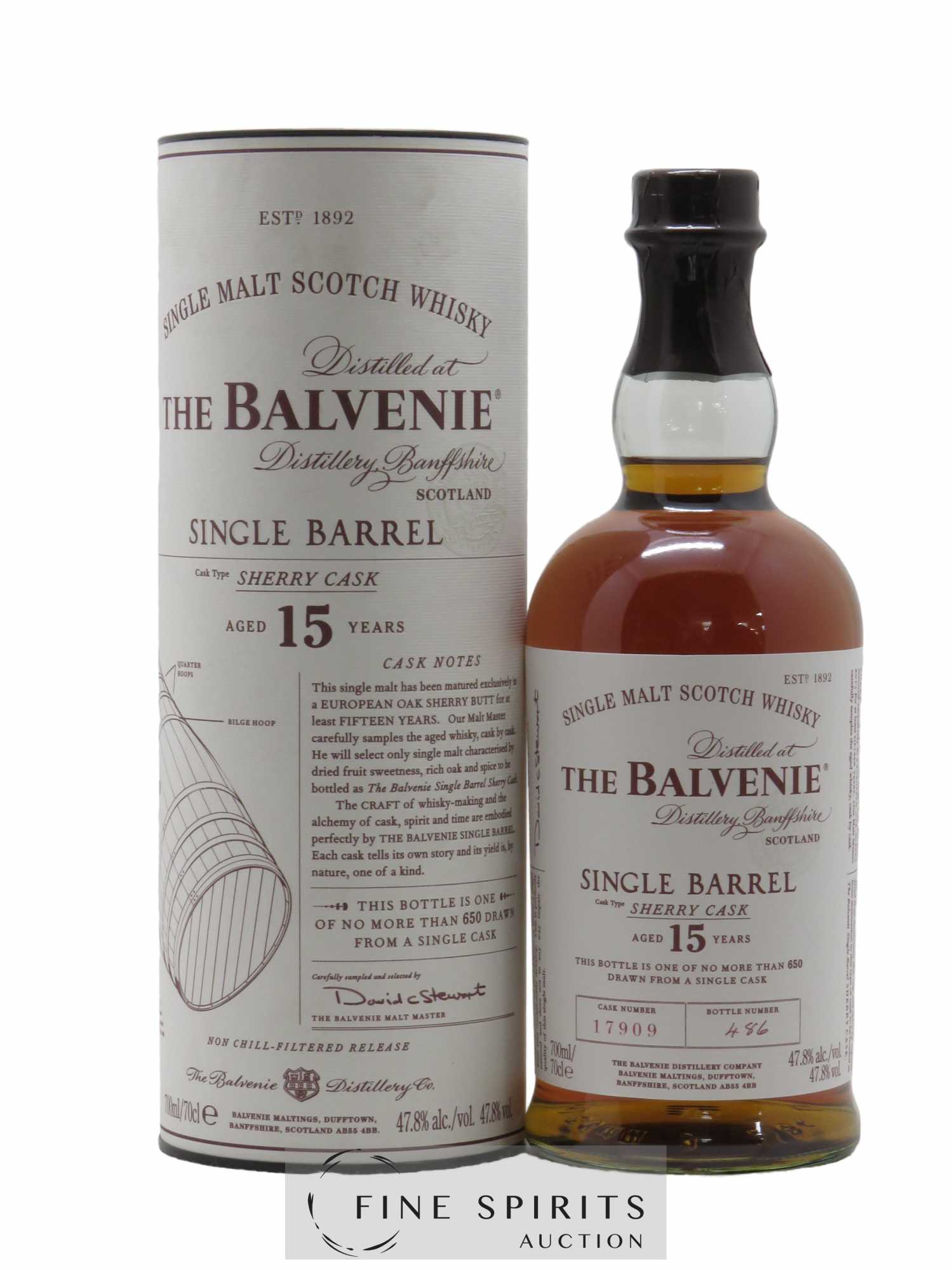 Balvenie 15 years Of. Sherry Cask n°17909 - One of 650 Single Barrel
