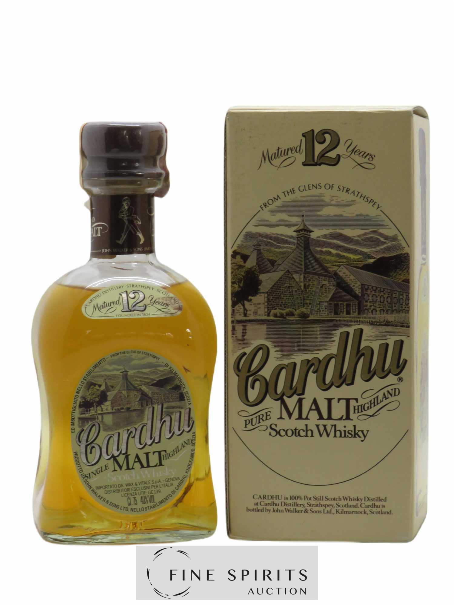 Cardhu 12 years Of. From The Glen of Strathspey
