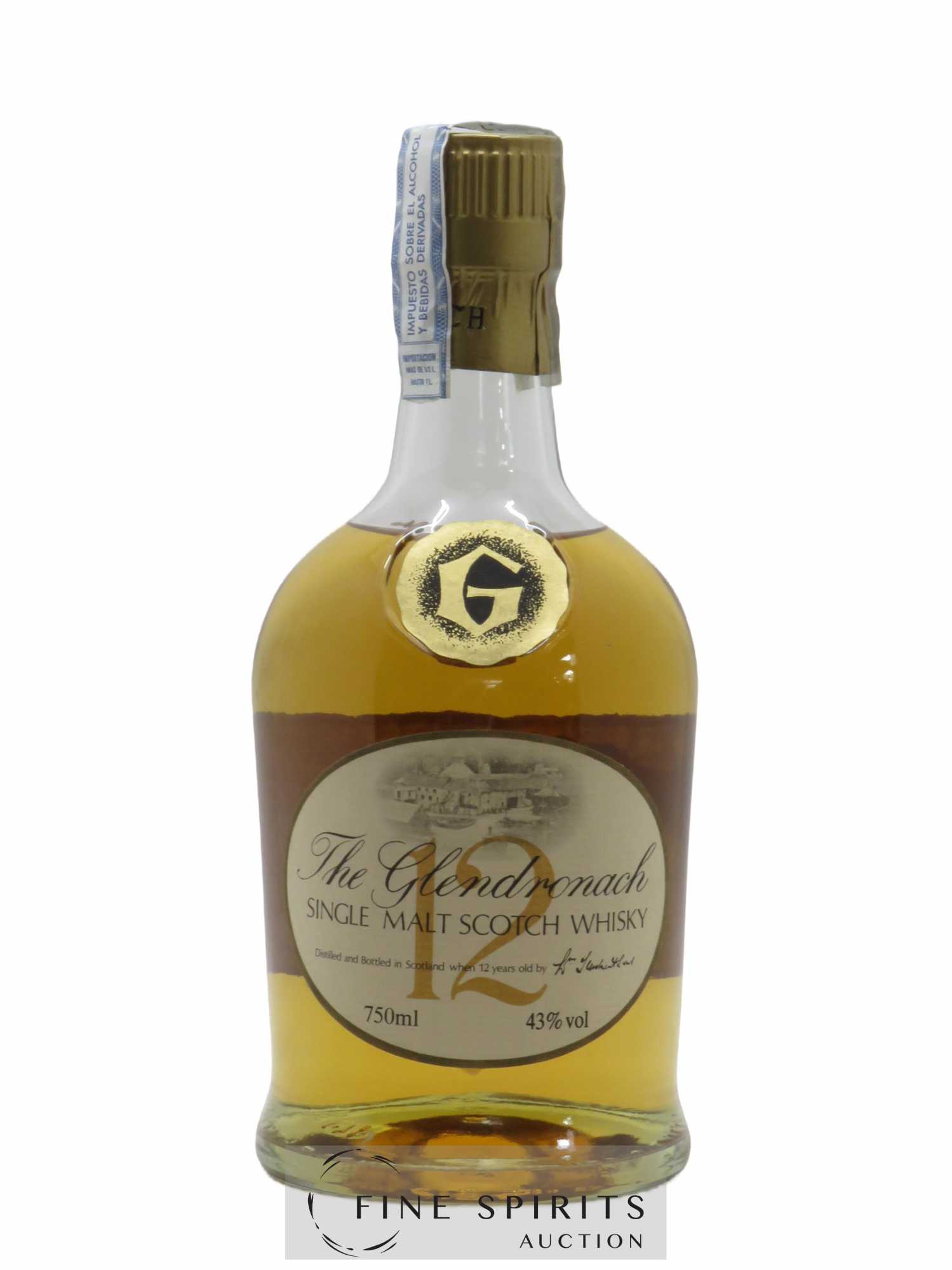 Glendronach 12 years Of. F.A.T. SA Spain Import Golden G