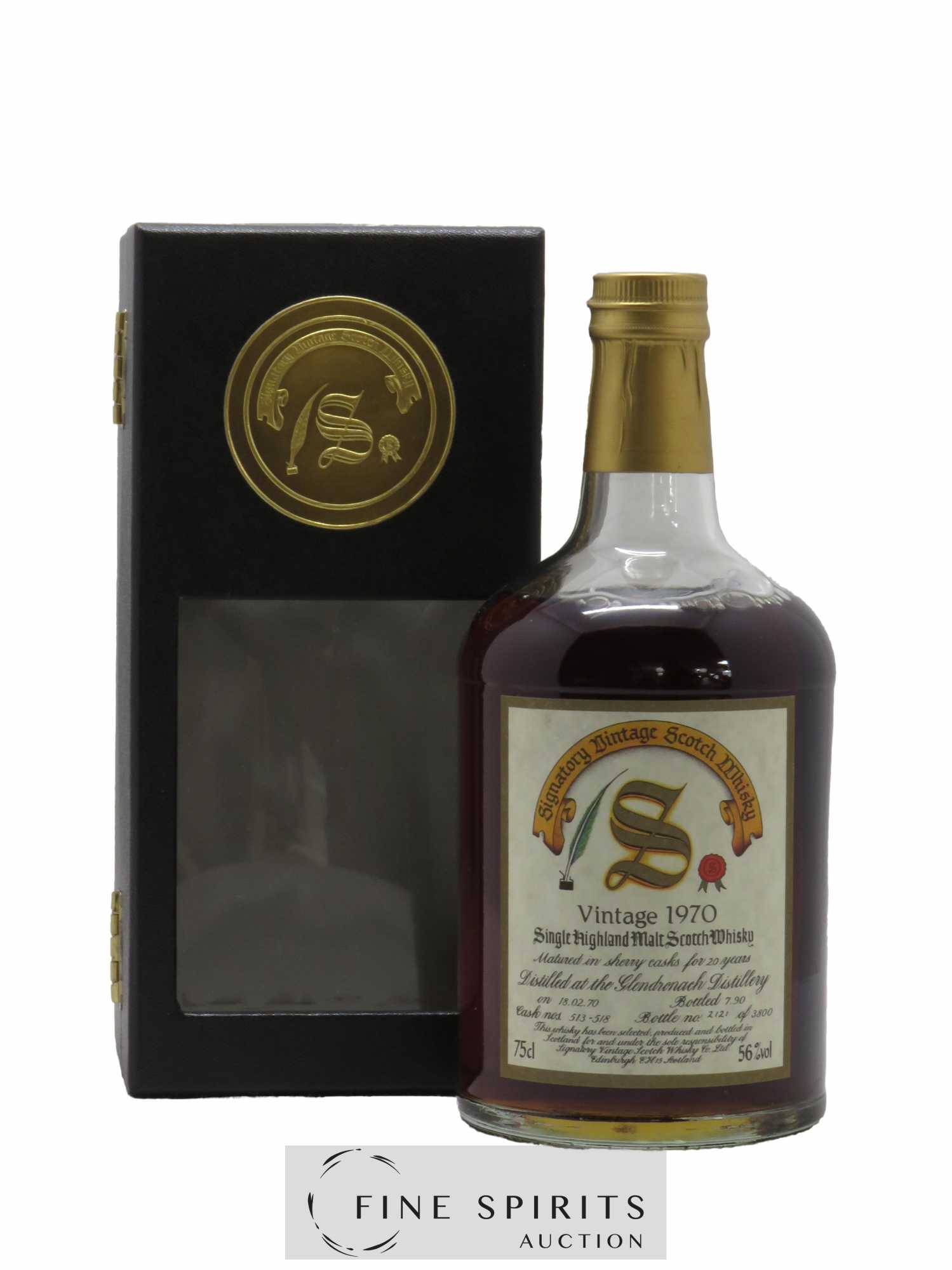 Glendronach 20 years 1970 Signatory Vintage Small Batch Sherry Casks 513-518 Limited Edition 3800 Bottles Vintage