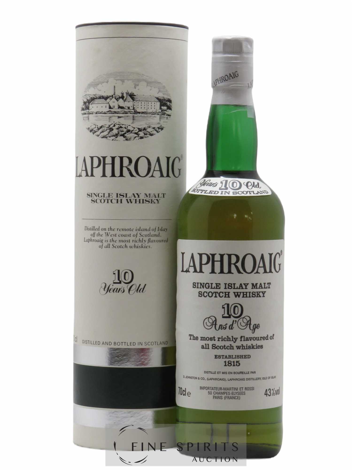 Laphroaig 10 years Of. Martini & Rossi Importateur (70cl.)