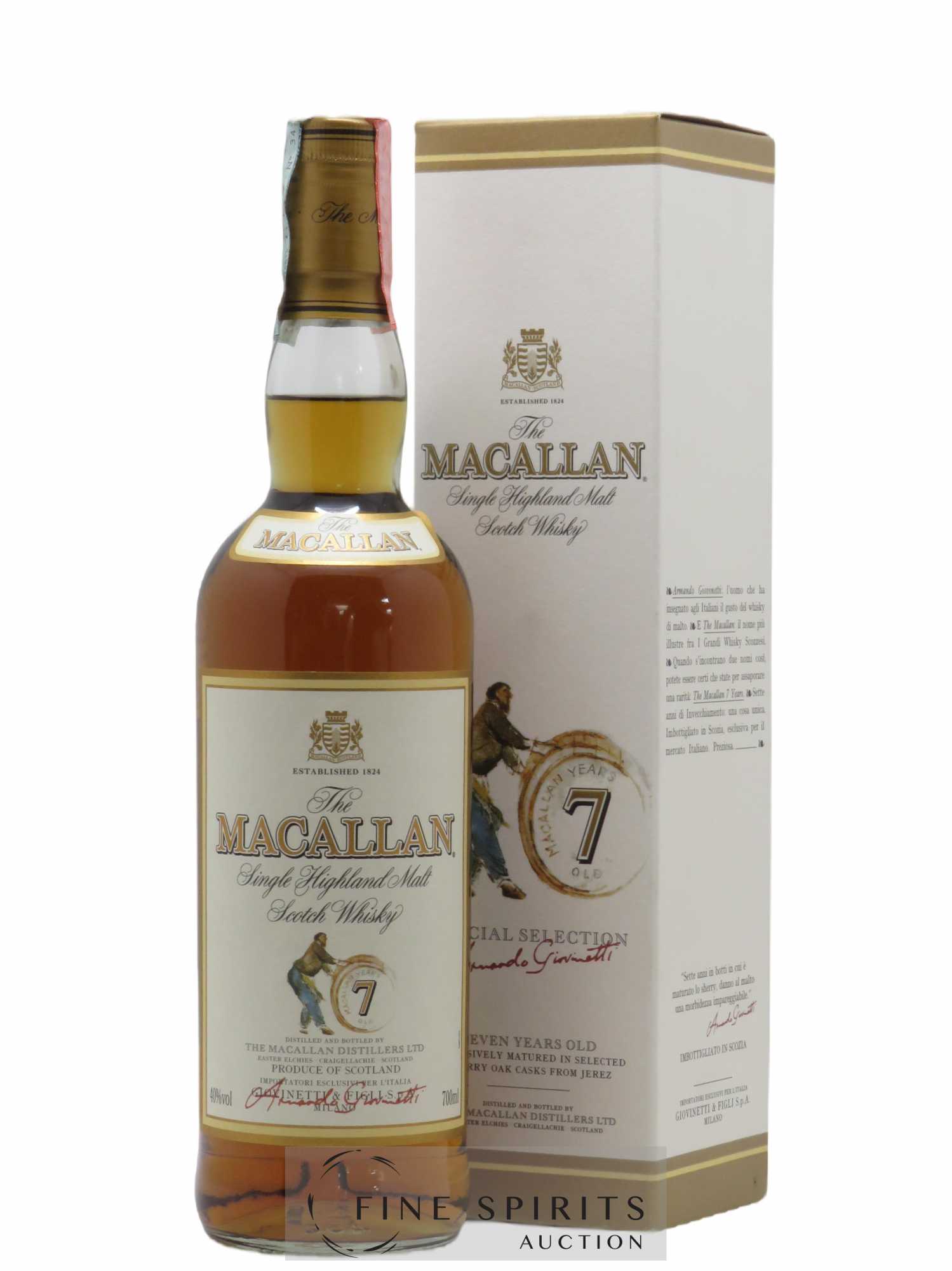Macallan 7 years Of. The Mystery of Sherry Oak Maturation Giovinetti & Figli SPA Milano Armando Giovinetti