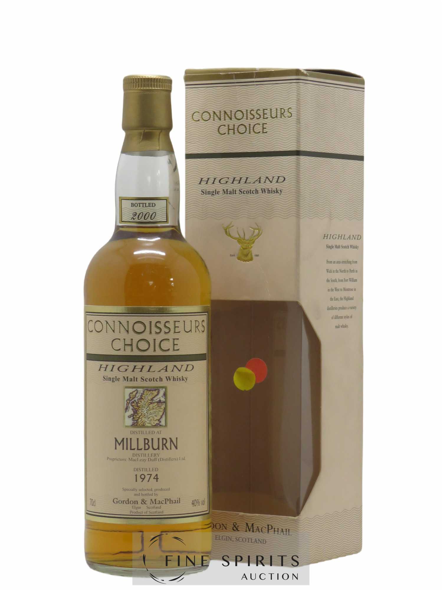 Millburn 1974 Gordon & MacPhail Map Label bottled 2000 MacLeay Duff Distillers Ltd Connoisseurs Choice