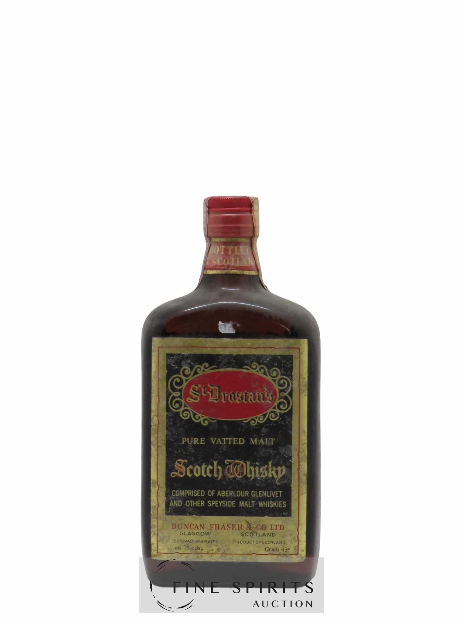 St Drostan's Of. Aberlour Glenlivet Duncan Fraser & Co Ltd Pure Vatted Malt
