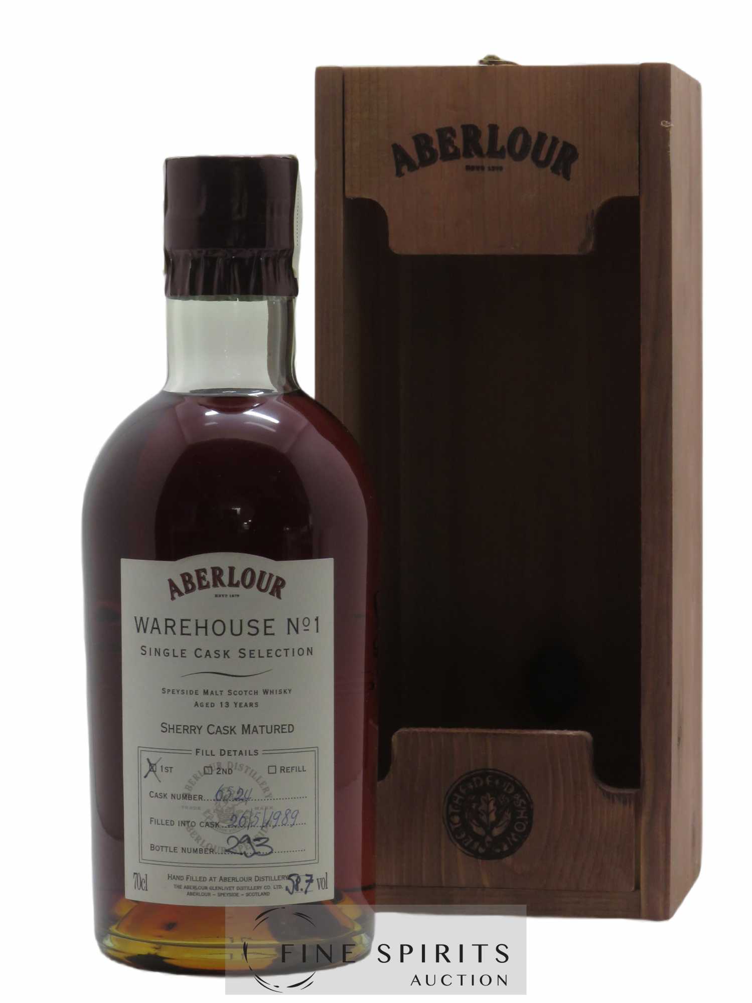 Aberlour 13 years 1989 Of. Warehouse N°1 Sherry Cask n°6524 - bottled 2003 Single Cask Selection