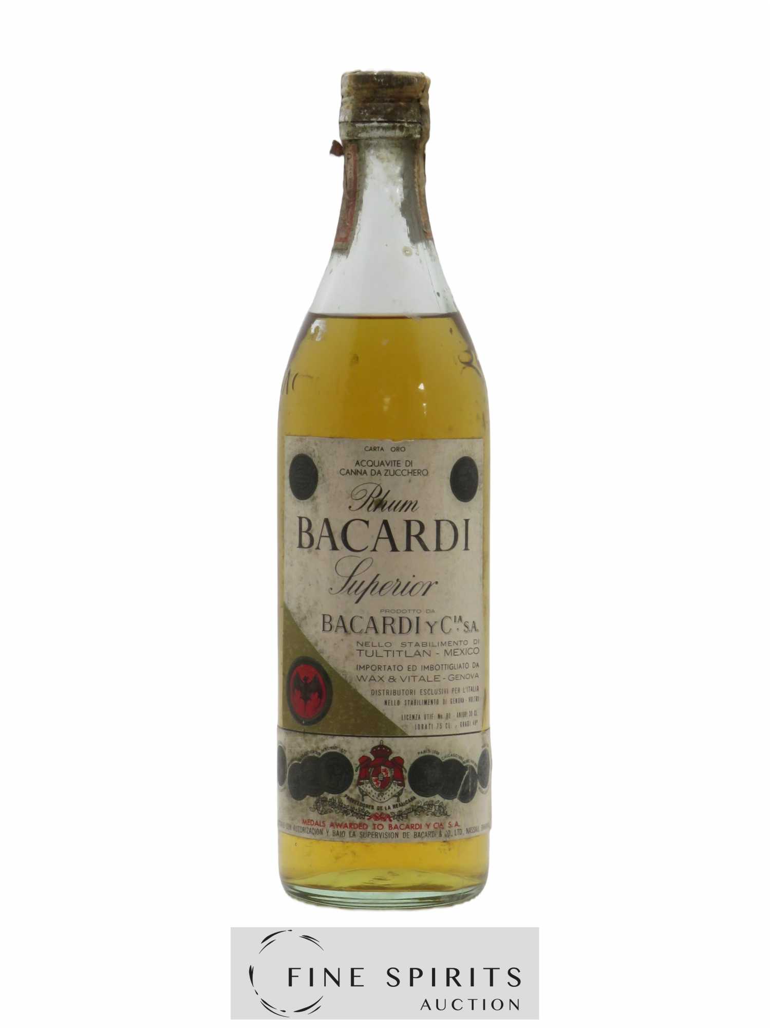 Bacardi Of. Carta Oro Wax & Vitale Import Superior