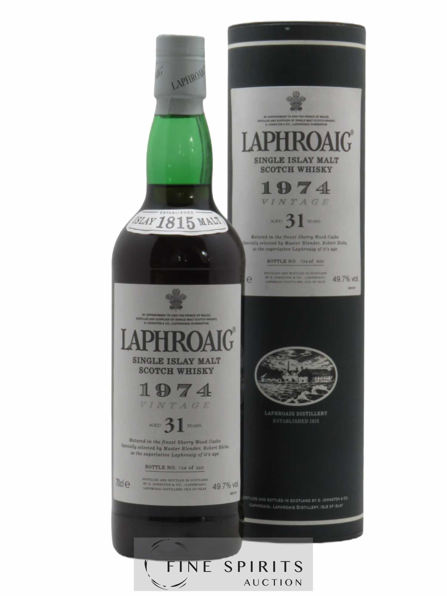 Laphroaig 31 years 1974 Of. Sherry Wood Cask - One of 910 bottles