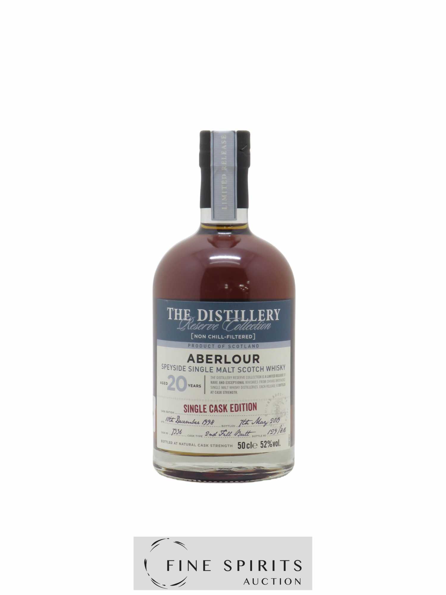 Aberlour 20 years 1998 Of. 2nd Fill Butt n°7336 - One of 816 - bottled 2019 The Destillery Reserve Collection