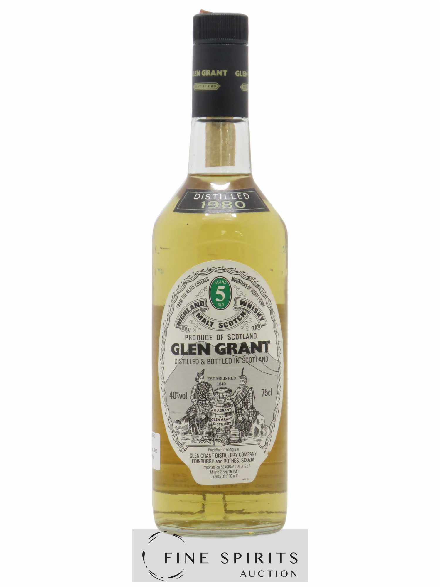 Glen Grant 5 years 1980 Of. Seagram Import