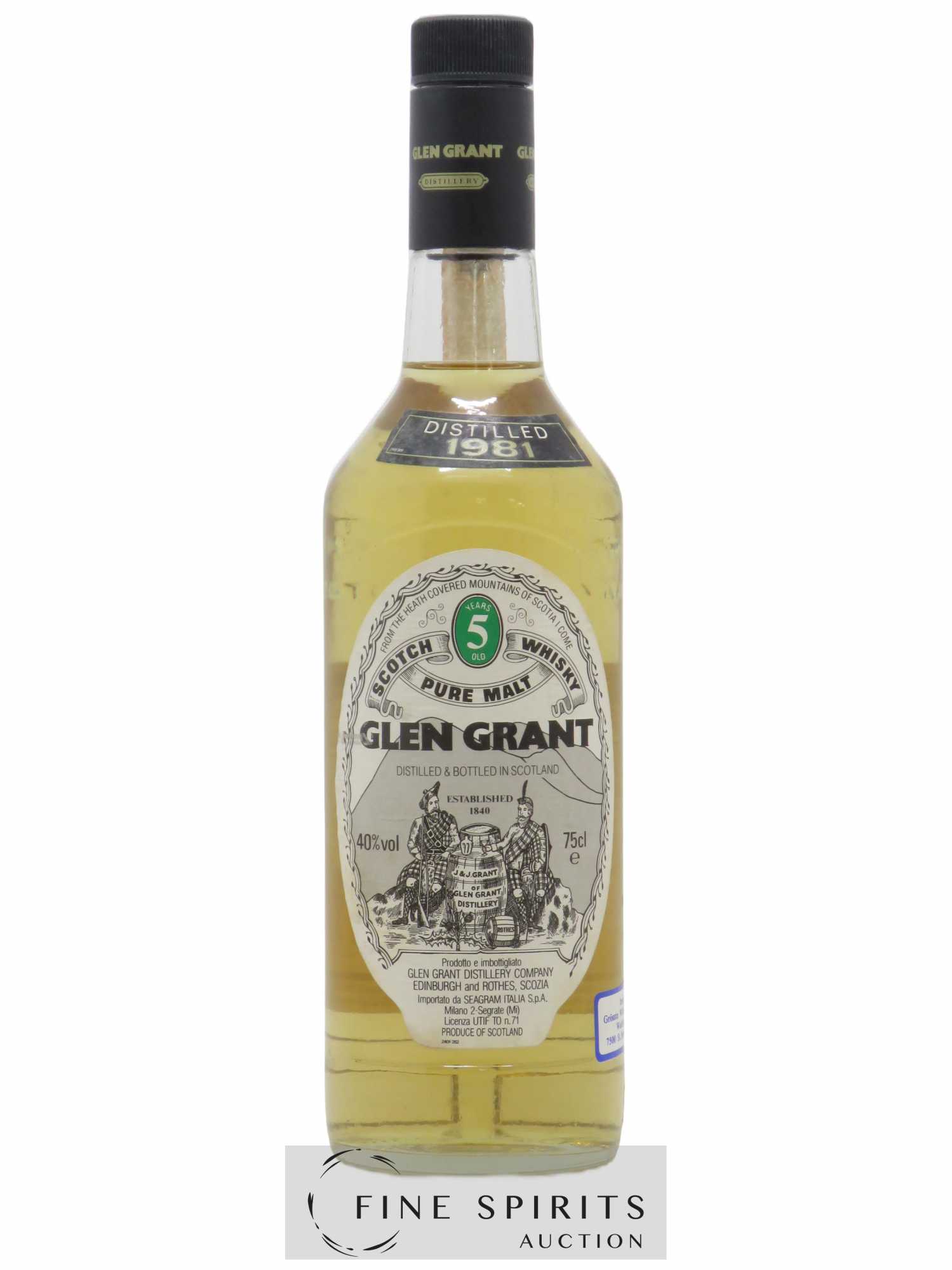 Glen Grant 5 years 1981 Of. Seagram Import