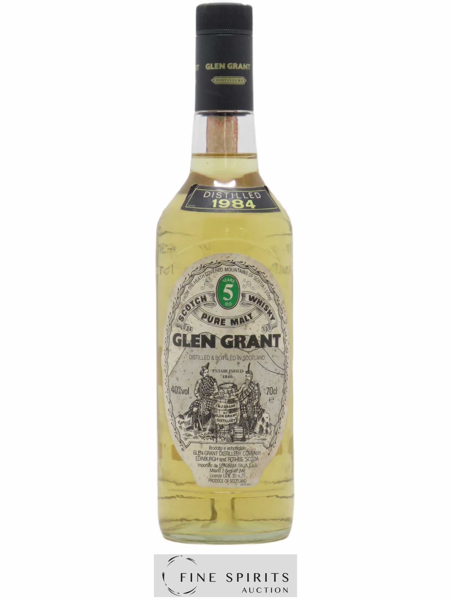 Glen Grant 5 years 1984 Of. Seagram Import