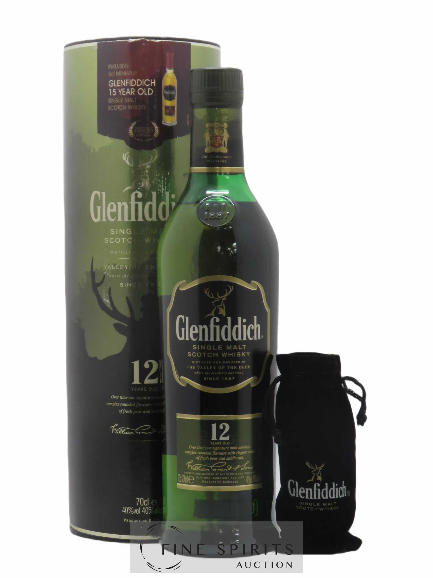 Mignonnette whisky Glenfiddich 12 ans 5cl 40' - Speyside - Le