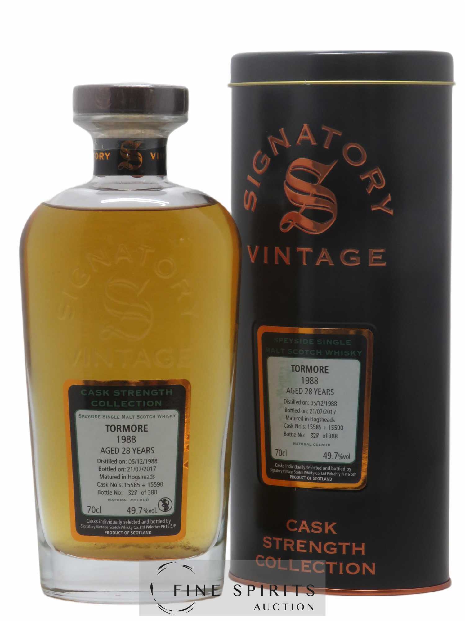 Tormore 28 years 1988 Signatory Vintage Hogshead Casks n°15585-15590 - One of 388 - bottled 2017 Cask Strength Collection