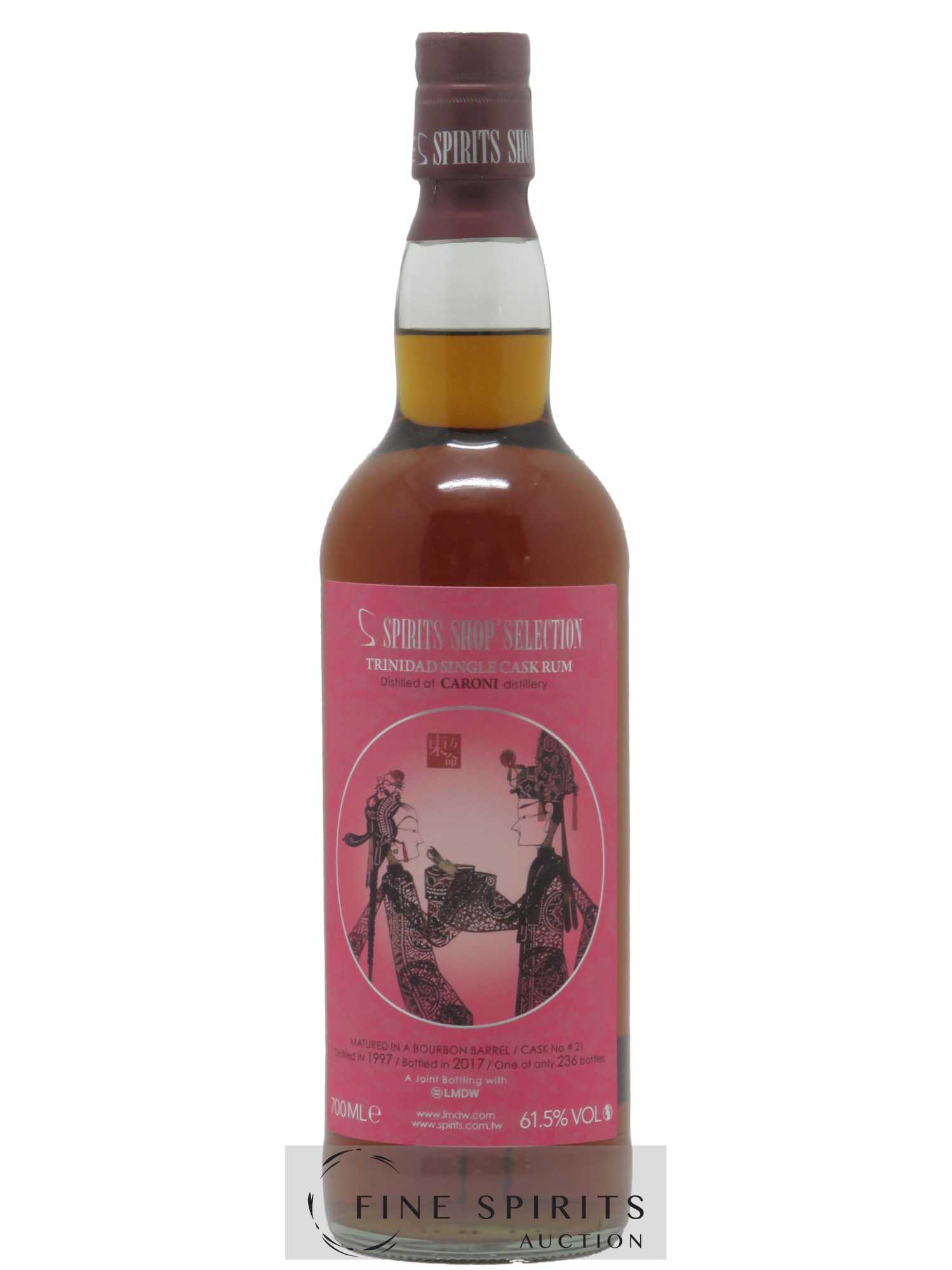 Caroni 1997 Of. Spirits Shop' Selection Bourbon Barrel Cask n°21 - One of 236 - bottled 2017 Joint bottling with LMDW