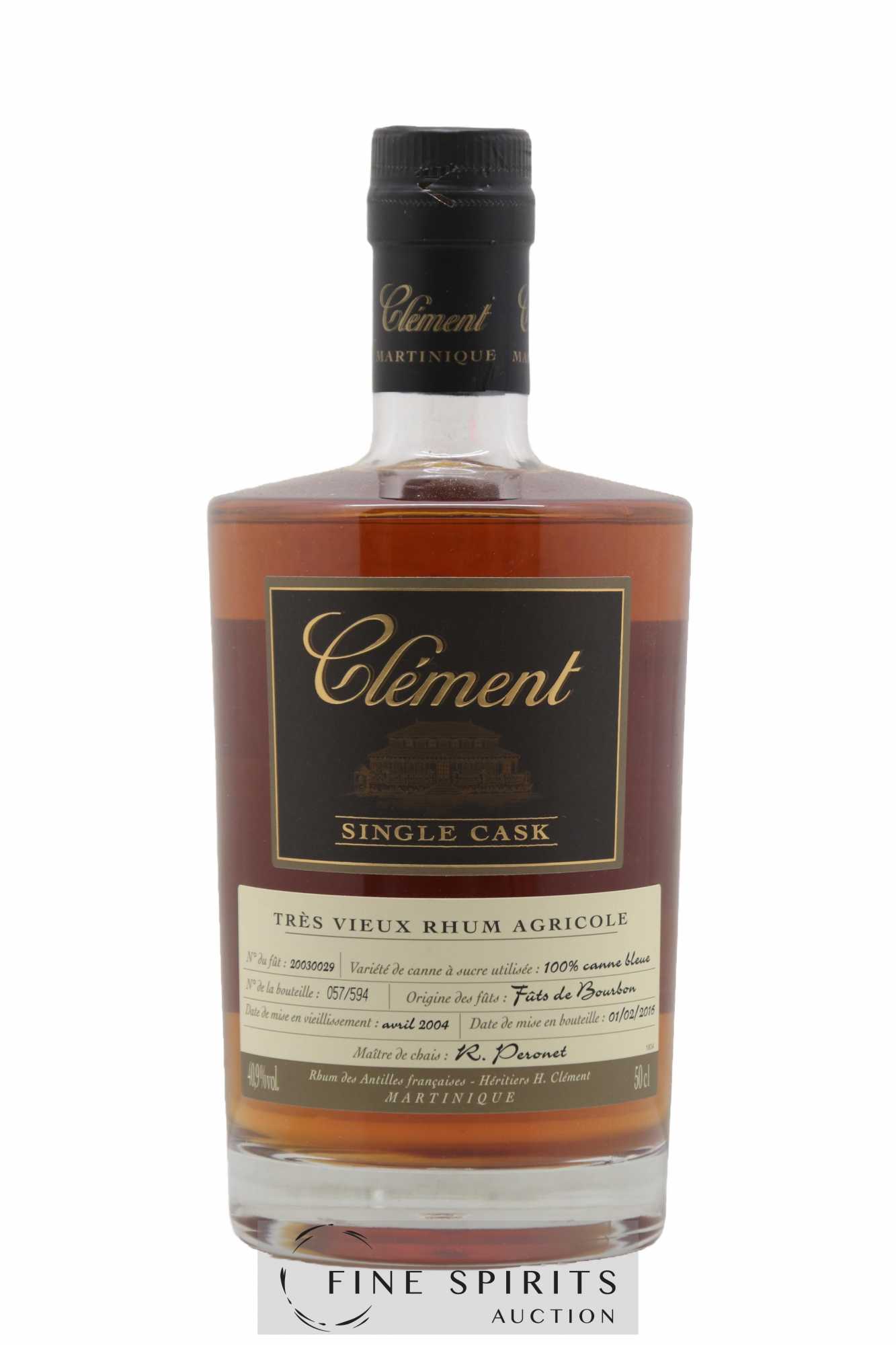 Clément 11 years 2004 Of. Single Cask n°20030029 - One of 594 - bottled 2016 Edition Limitée