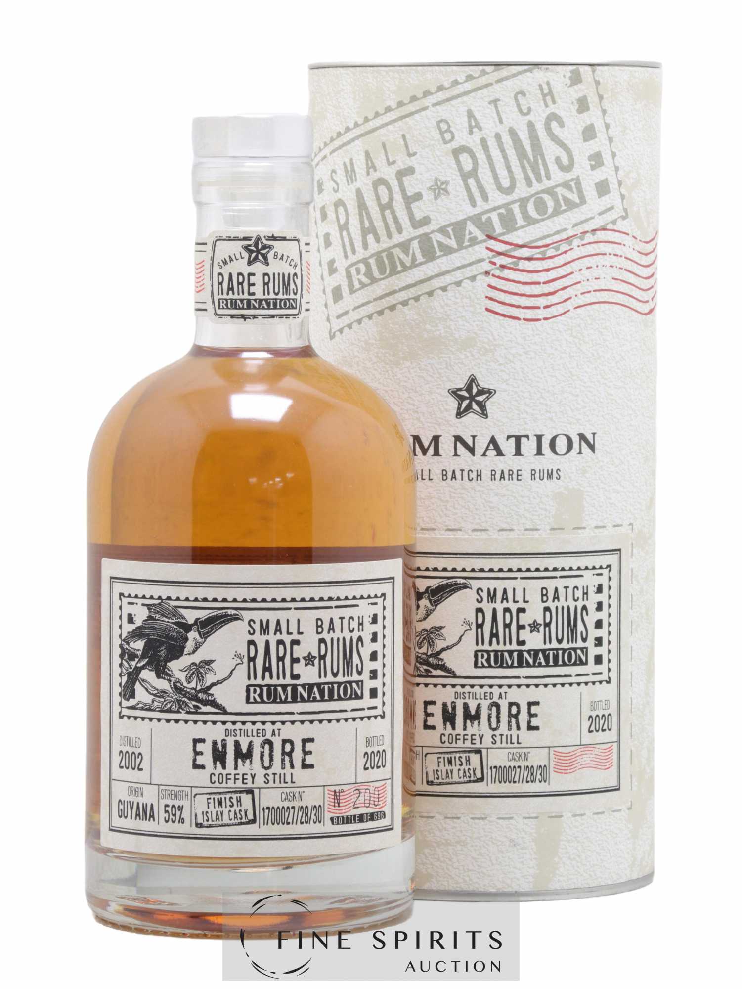 Enmore 2002 Rum Nation Small Batch Cask n°1700027-28-30 - One of 696 - bottled 2020 Rare Rums