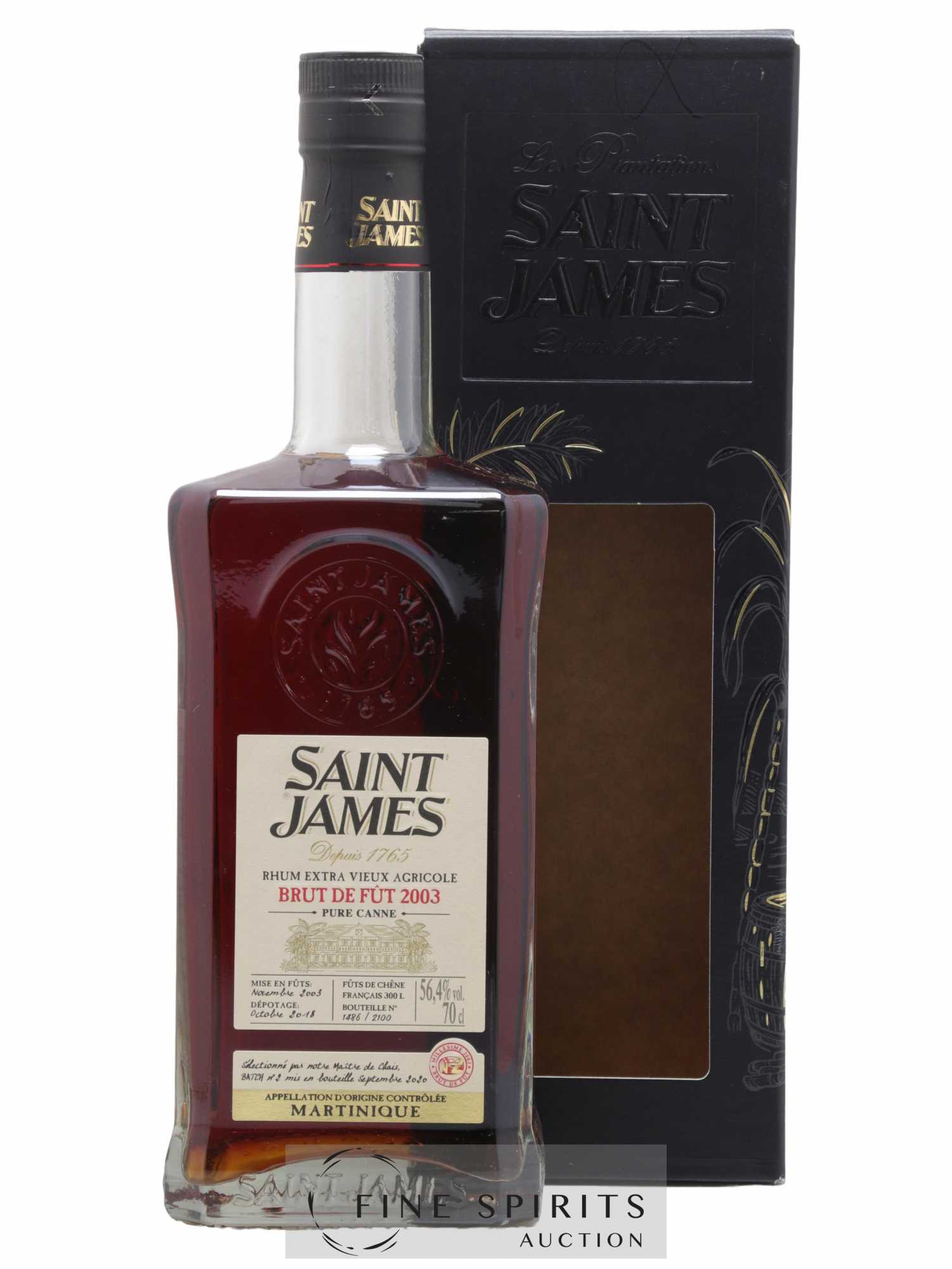 Saint James 2003 Of. Brut de Fût Batch n°2 - One of 2100 - bottled 2020