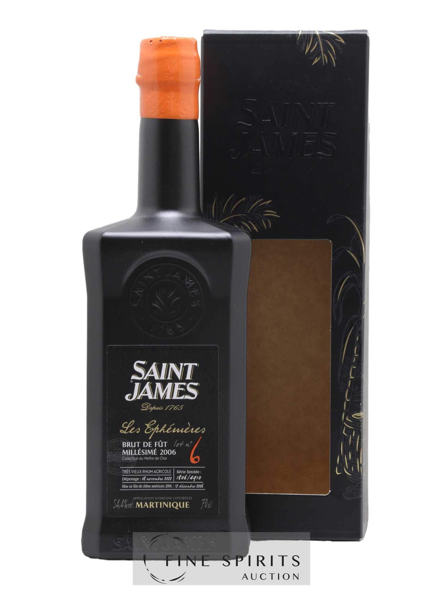 Saint James 2006 Of. Les Ephémères Lot n°6 - One of 4910 - bottled 2022