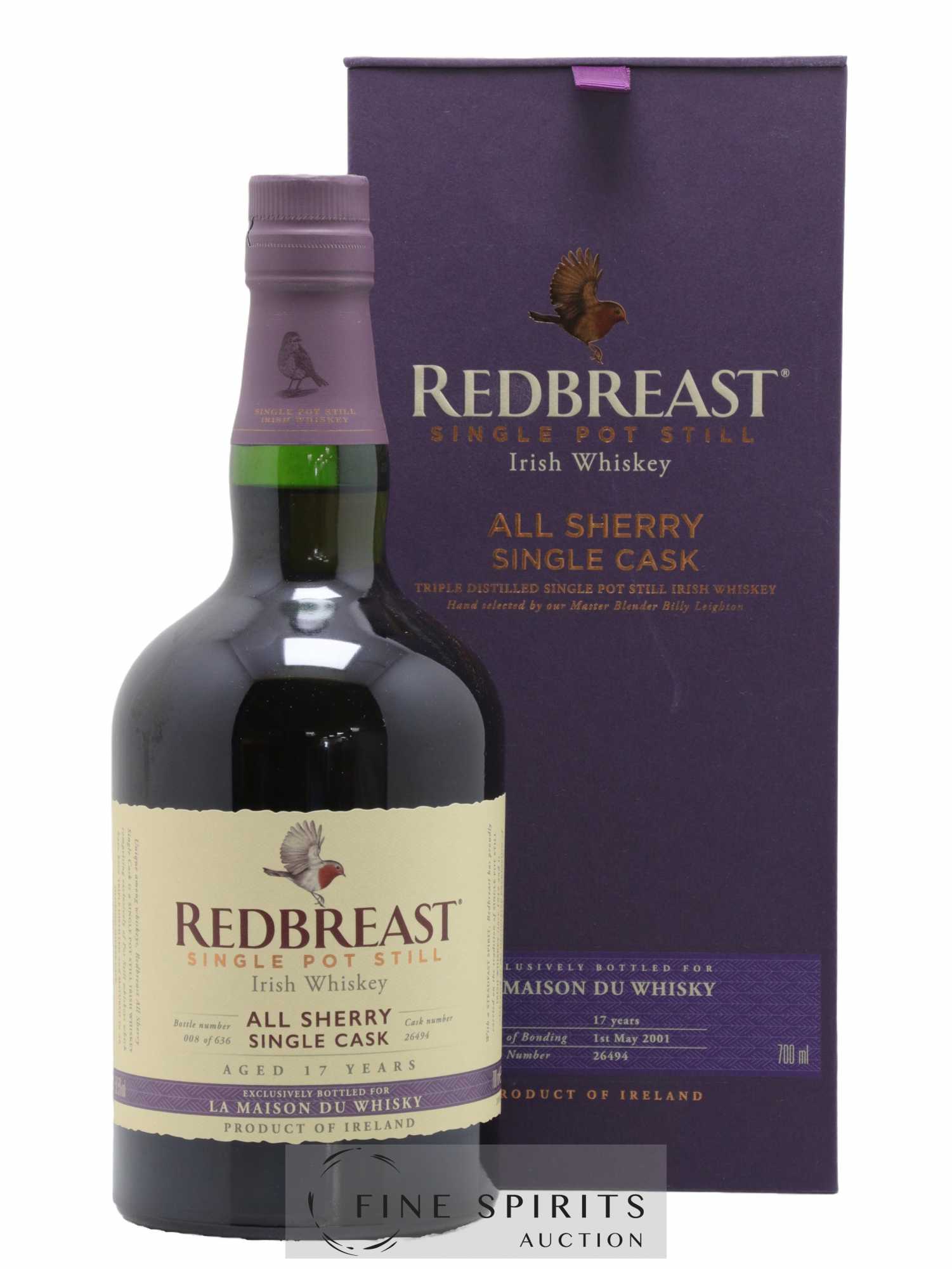 Redbreast 17 years Of. Single Pot Still All Sherry Single Cask n°26494 - One of 636 LMDW