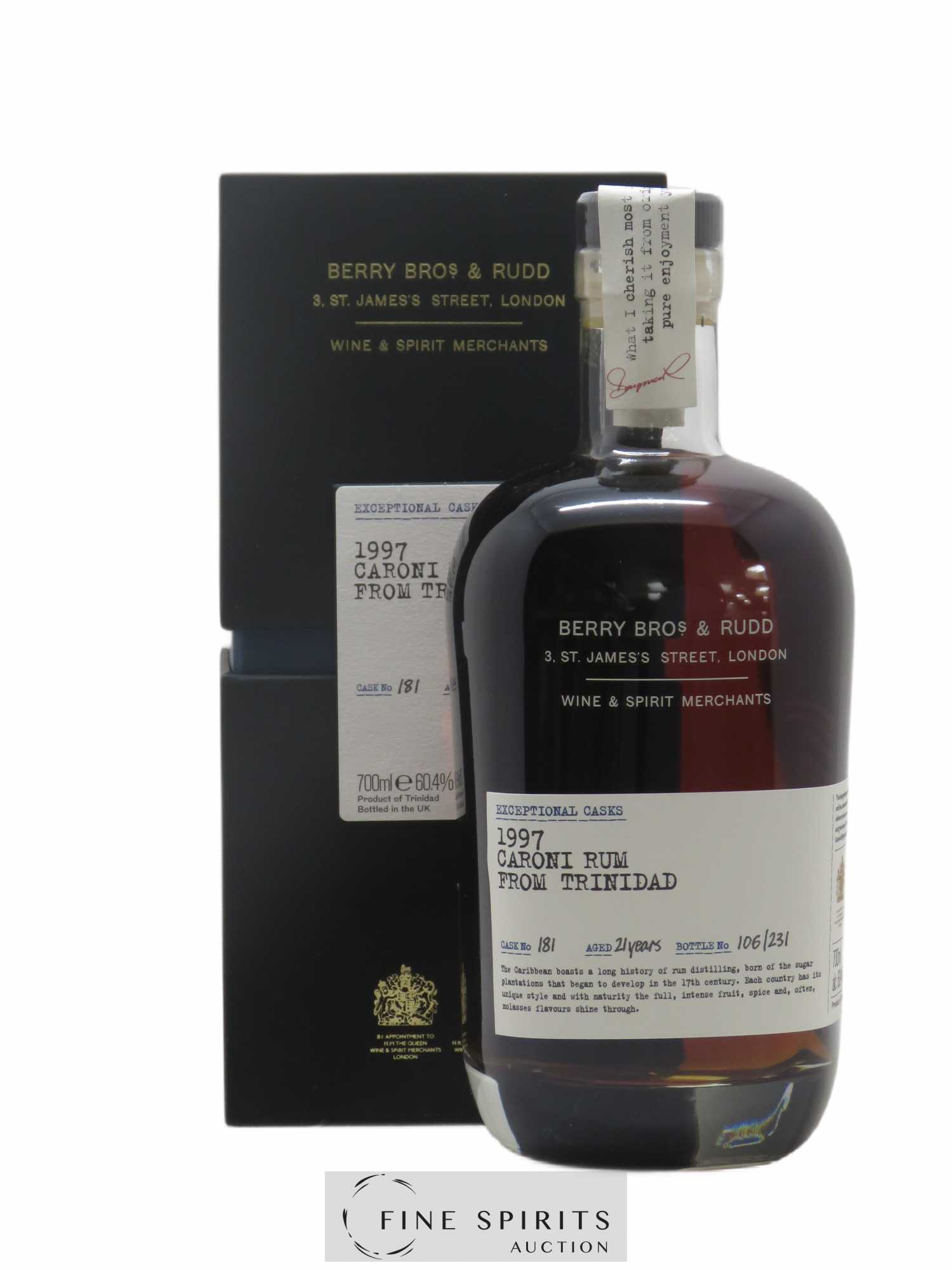 Caroni 21 years 1997 Berry Bros & Rudd Cask n°181 - One of 231 Exceptional Casks