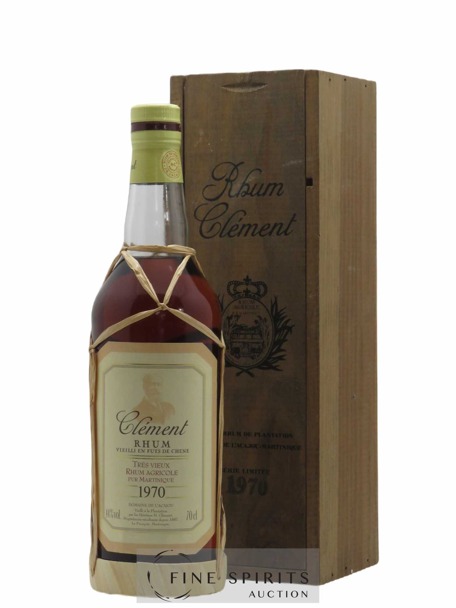 Clément 1970 Of. Domaine de l'Acajou Vieilli en fûts de Chêne bottled in 1991