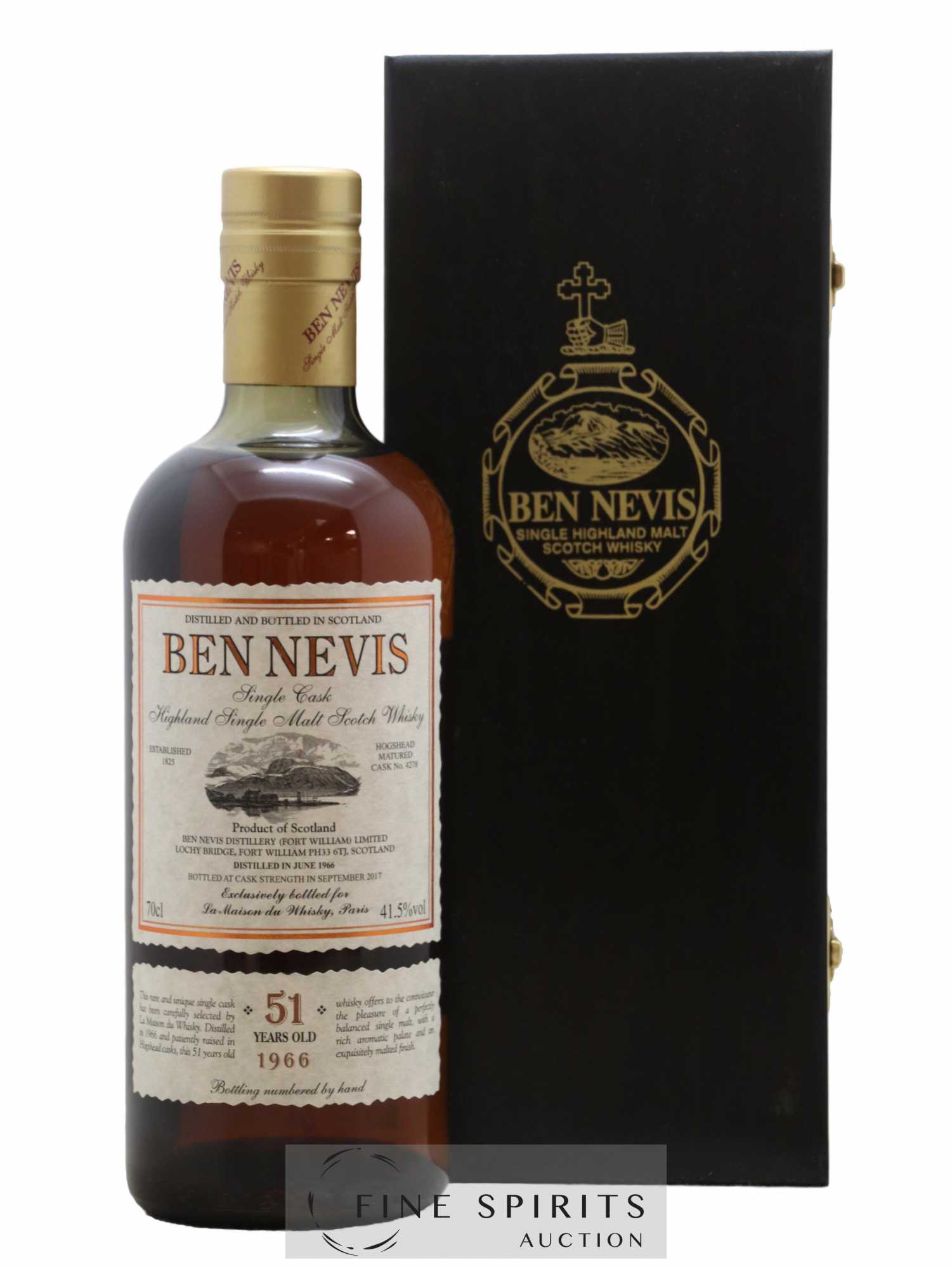 Ben Nevis 51 years 1966 Of. Cask n°4278 - One of 120 - bottled 2017 LMDW