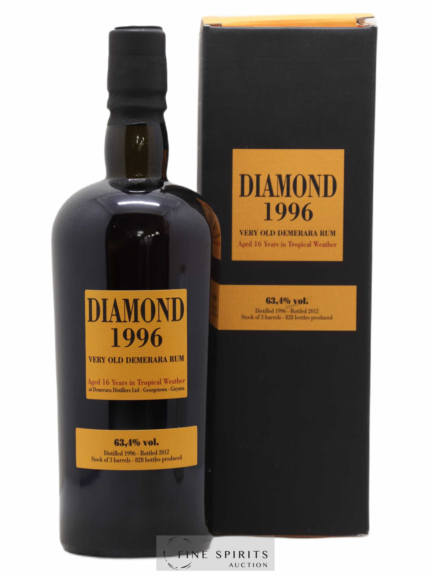 Diamond 16 years 1996 Velier SSN Casks n°8404-8405-8407 - One of 828 - bottled 2012