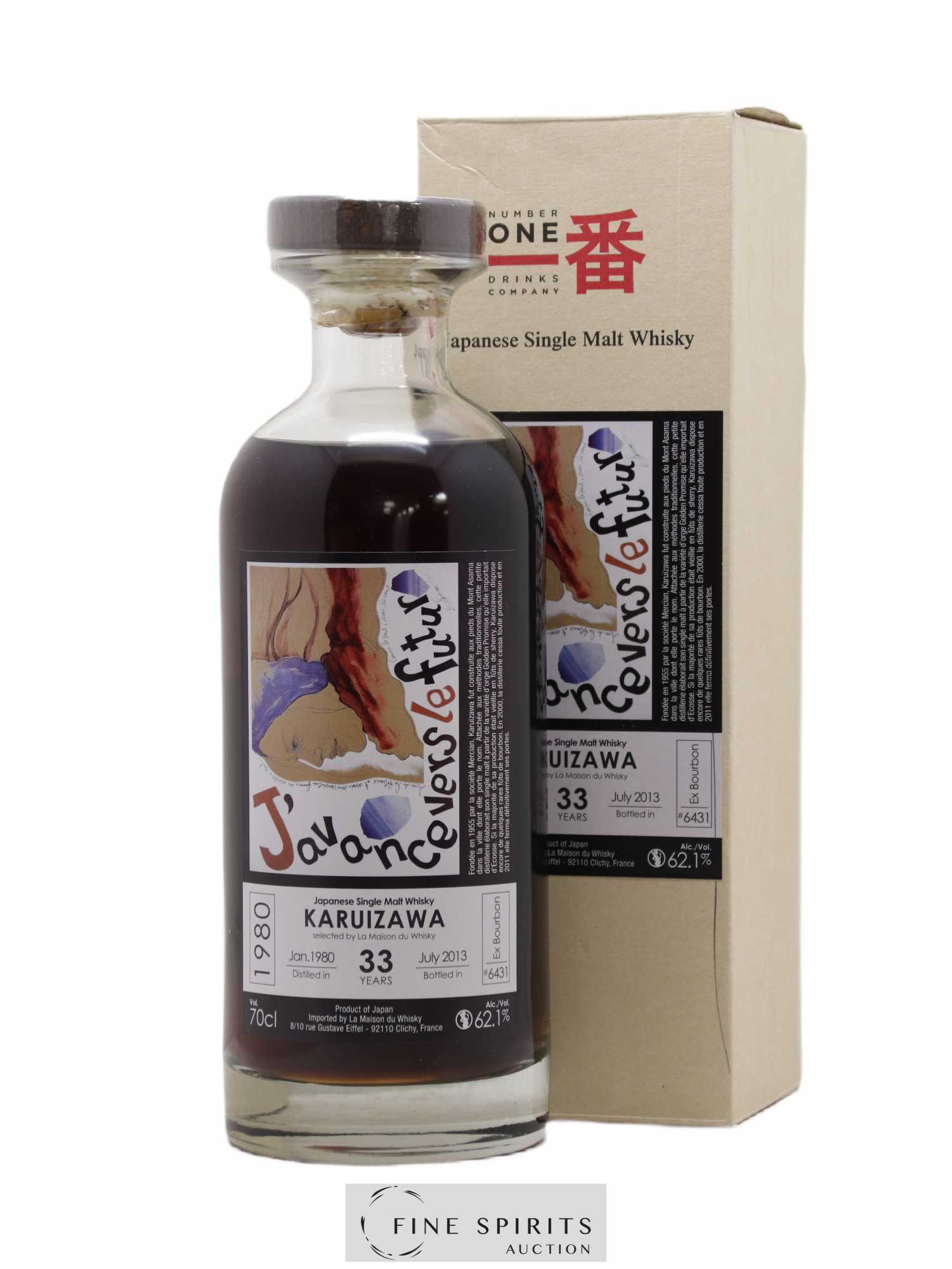 Karuizawa 33 years 1980 Number One Drinks J'avance vers le Futur Ex-Bourbon Cask n°6431 - bottled 2013 LMDW Artist
