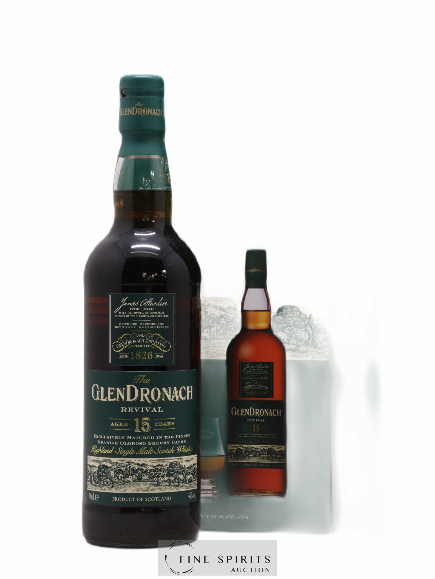 The Glendronach 15 years Of. Revival Spanish Oloroso Sherry Casks Coffret 2 glasses