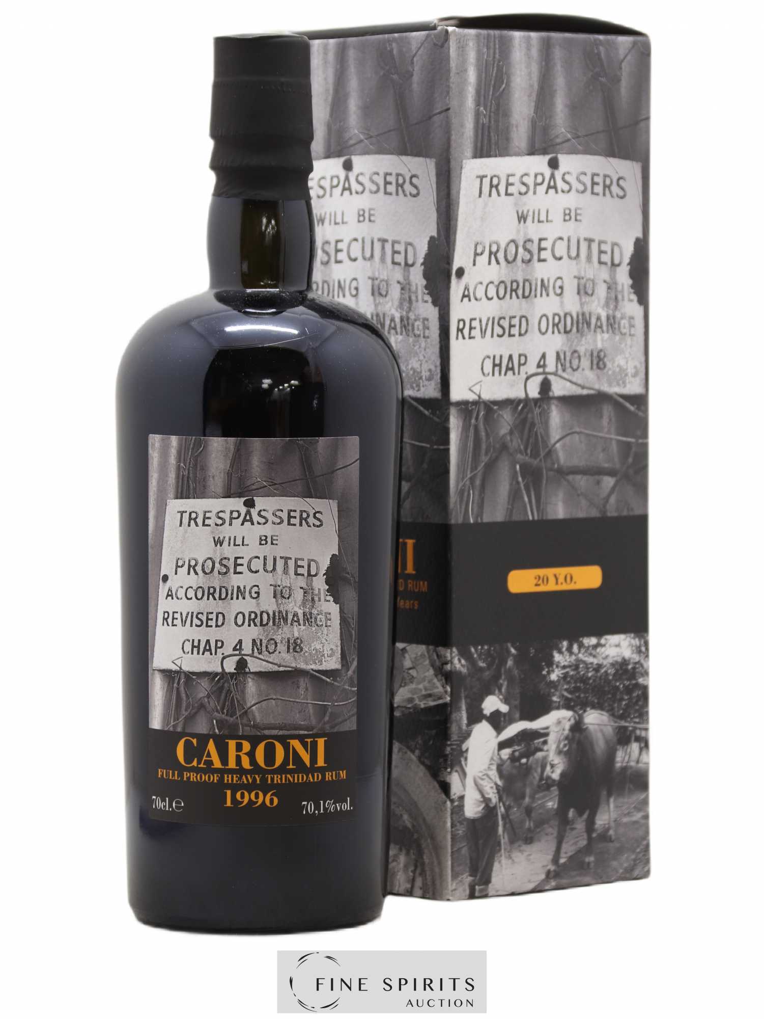 Caroni 20 years 1996 Velier Trespassers 35th Release - 3038 bottles - bottled 2016 Full Proof