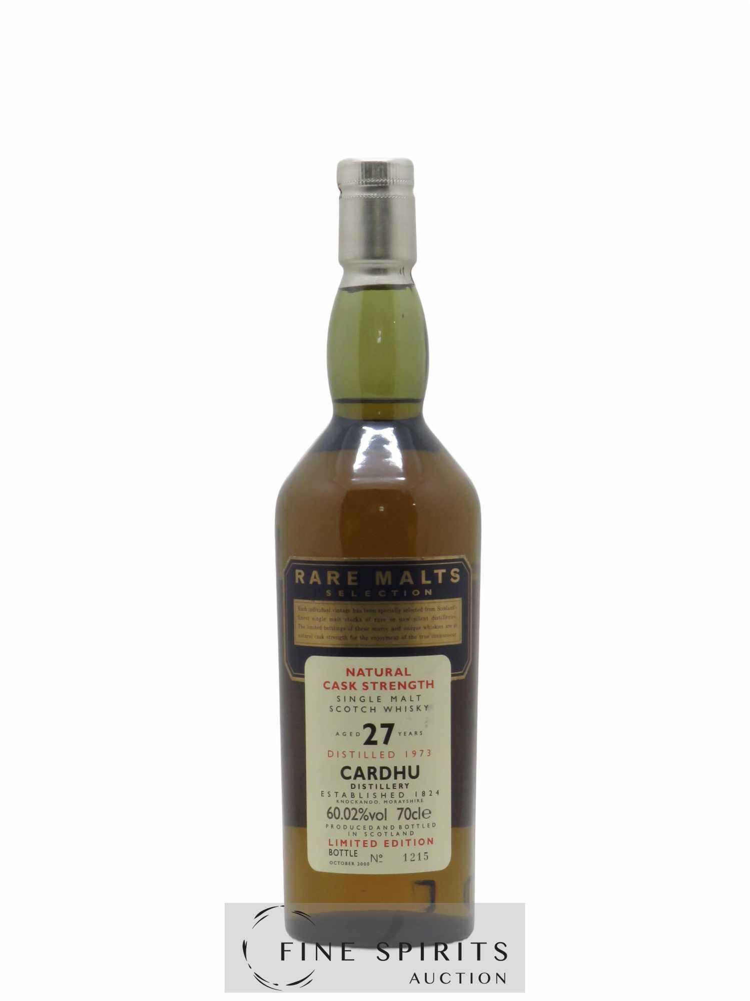 Cardhu 27 years 1973 Of. Rare Malts Selection Natural Cask Strengh - bottled 2000 Limited Edition