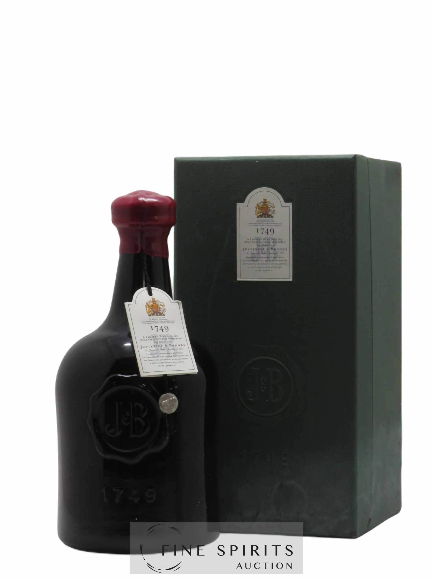 J&B 25 years Of. 1749 Blend of 25 Fine Old Scotch Whiskies 250th Anniversary