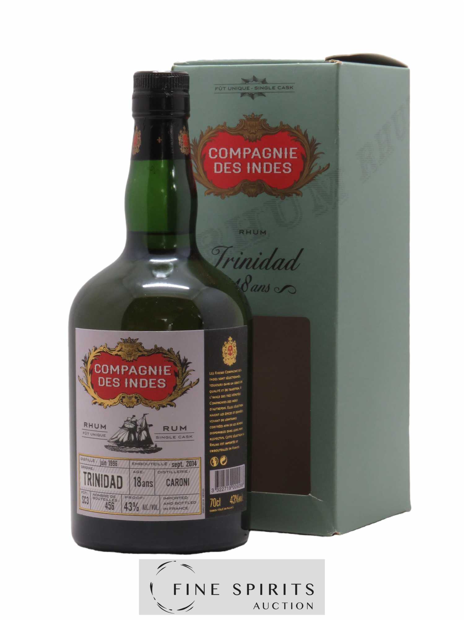 Caroni 18 years 1996 La Compagnie des Indes Single Cask n°SC3 bottled 2014
