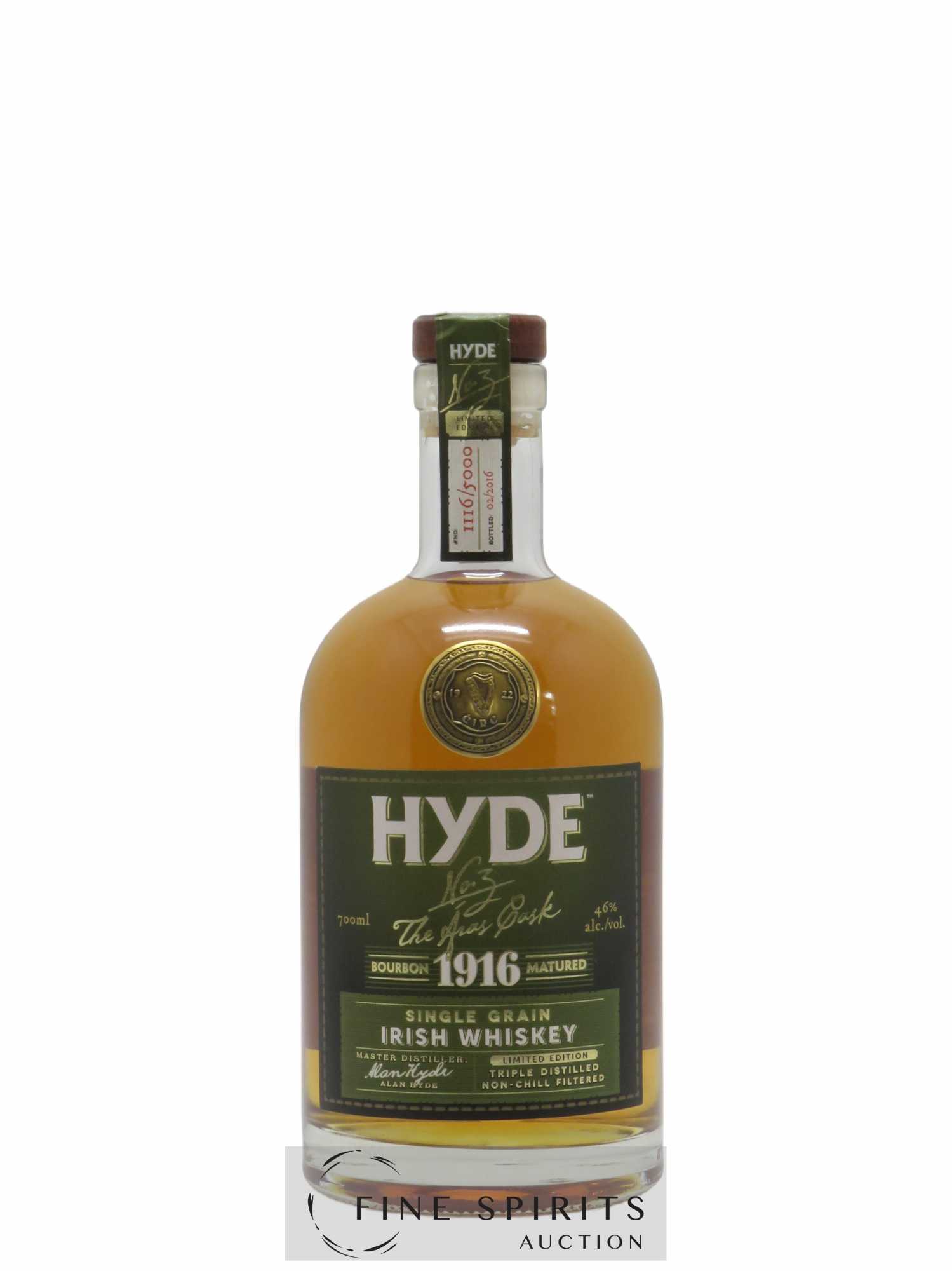 Hyde 6 years Of. Bourbon Matured Cask n°1116-5000 - bottled 2016 Limited Edition